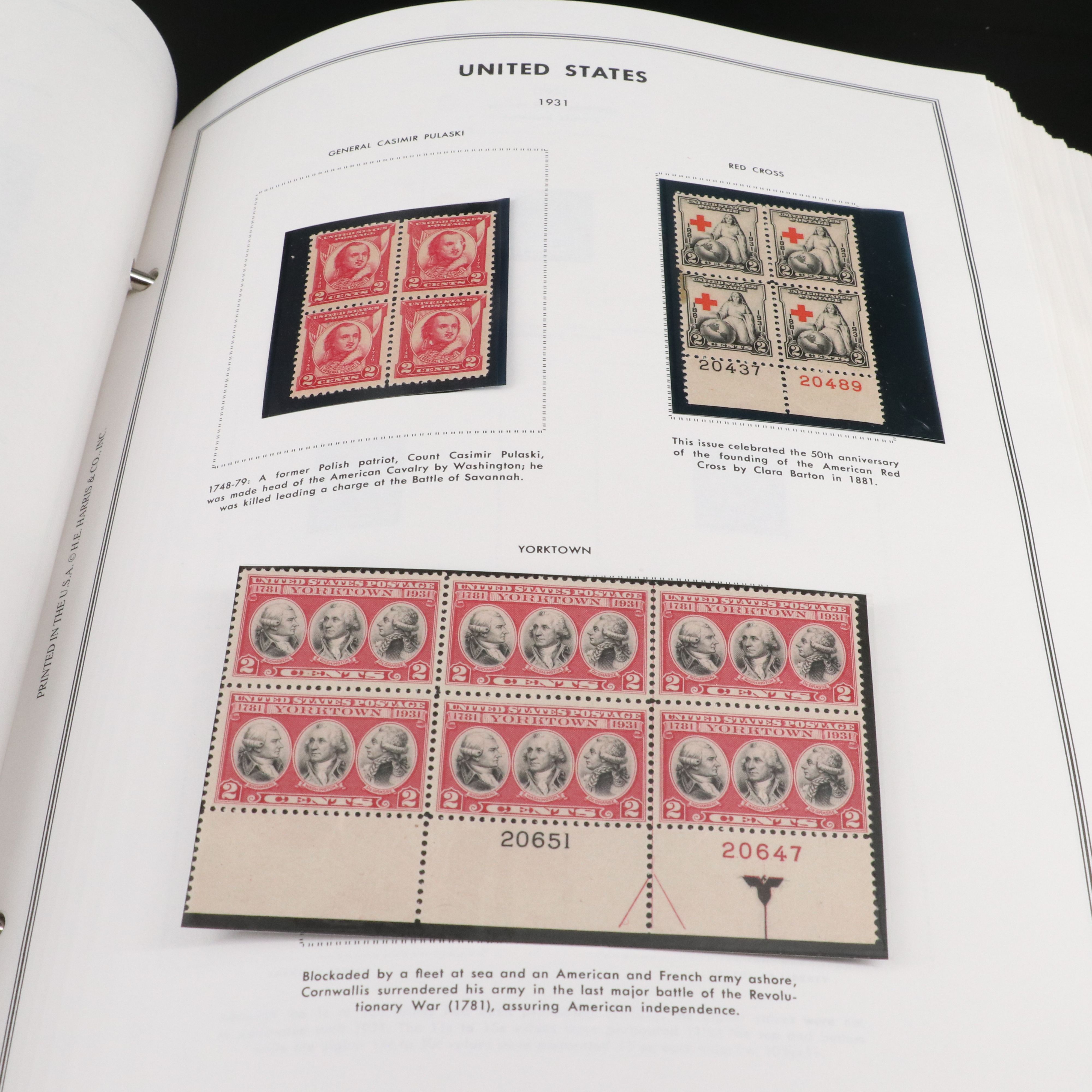 Two Large Harris Albums with United States Plate Blocks