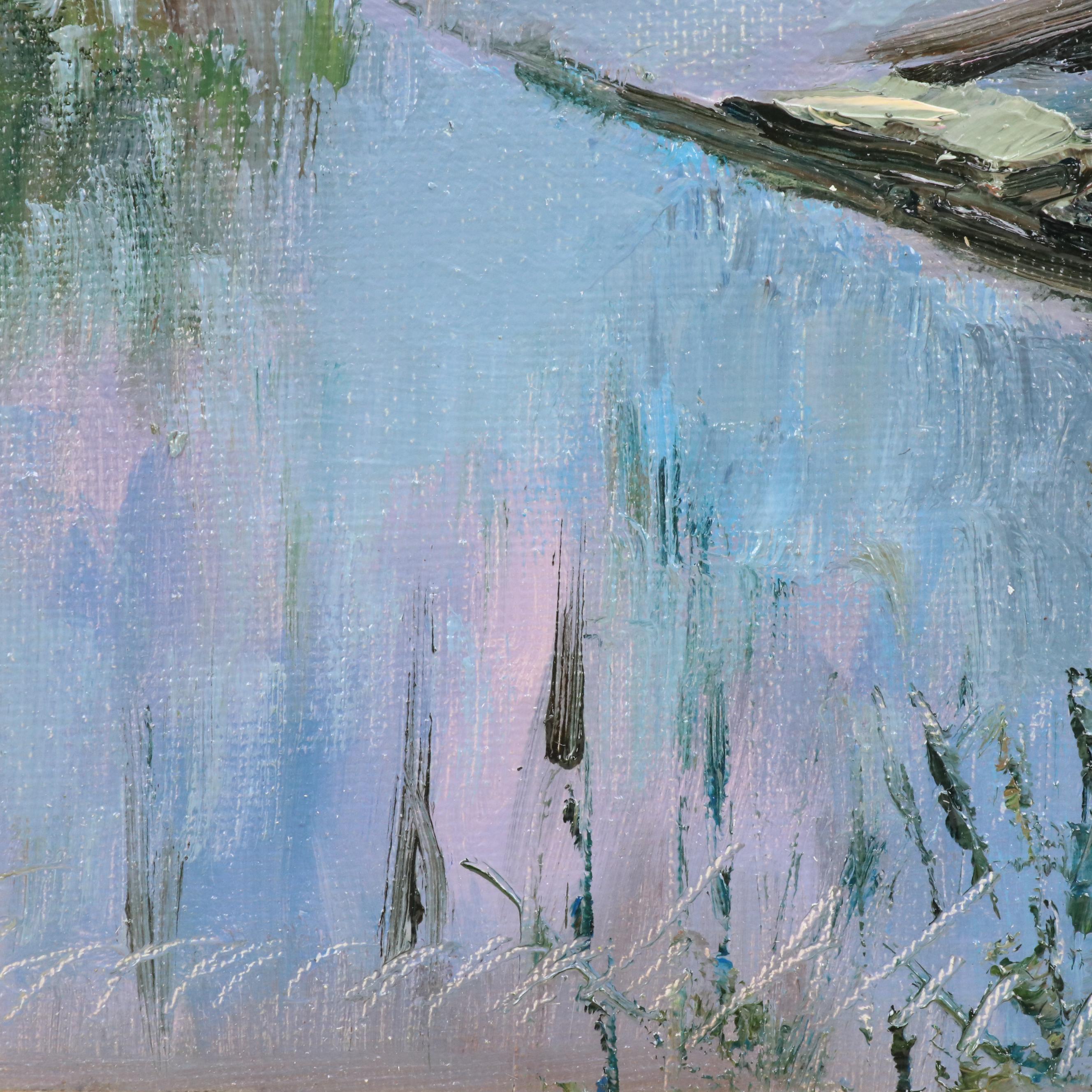 Garncarek Aleksander Pond Landscape Oil Painting, 2025