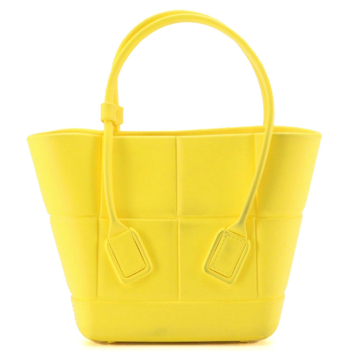 Bottega Veneta Mini Arco Shopper Tote in Lemon Yellow Rubber