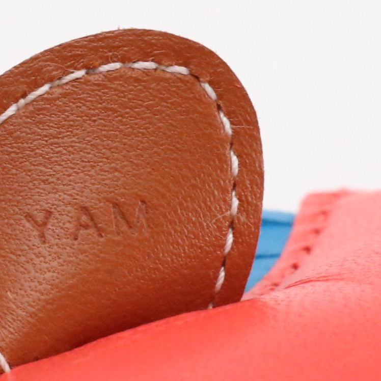 Hermès Rodeo PM Bag Charm in Tricolor Milo Lambskin Leather