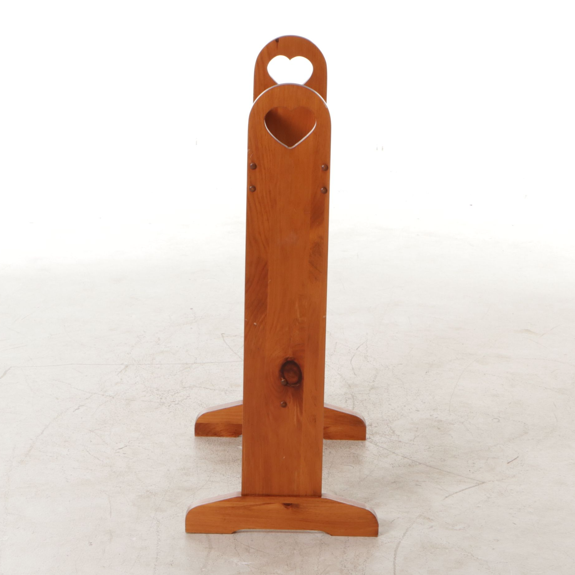 Progressive Furniture Pine Nightstand with a Quilt Stand