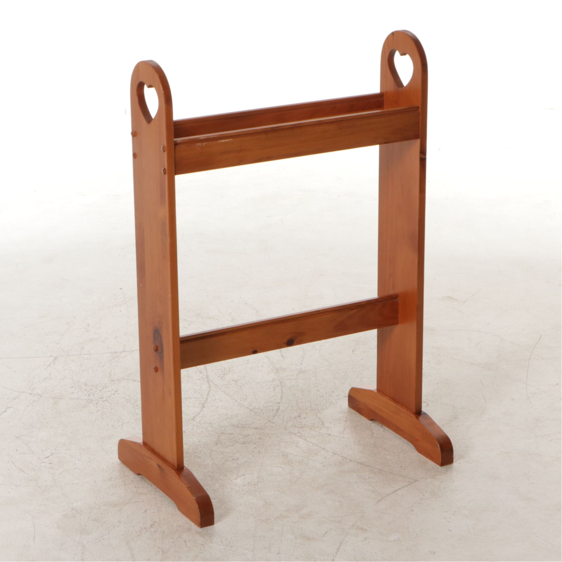 Progressive Furniture Pine Nightstand with a Quilt Stand