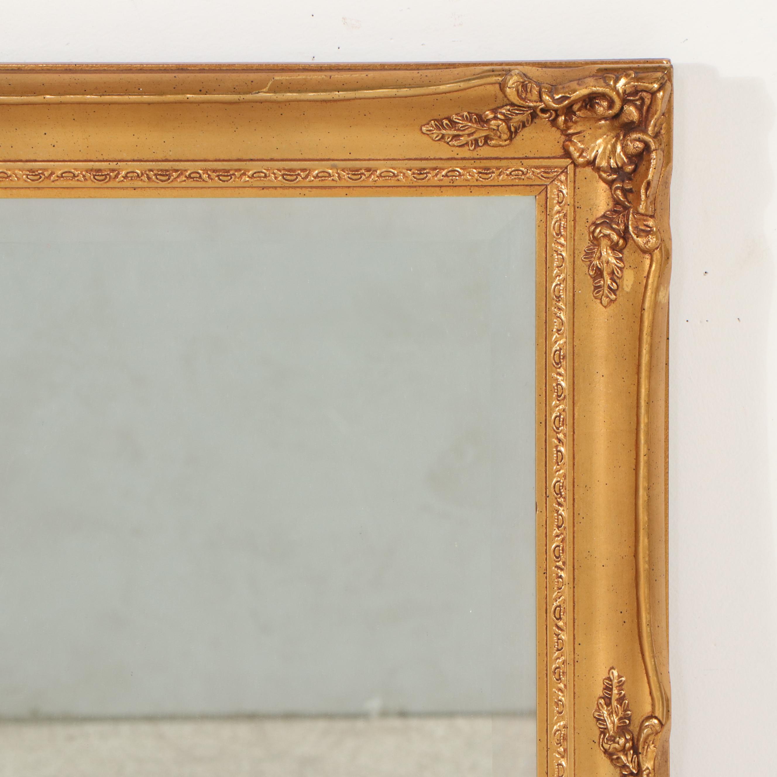 J. A. Olson Company Ornate Giltwood Wall Mirror, Mid to Late 20th Century