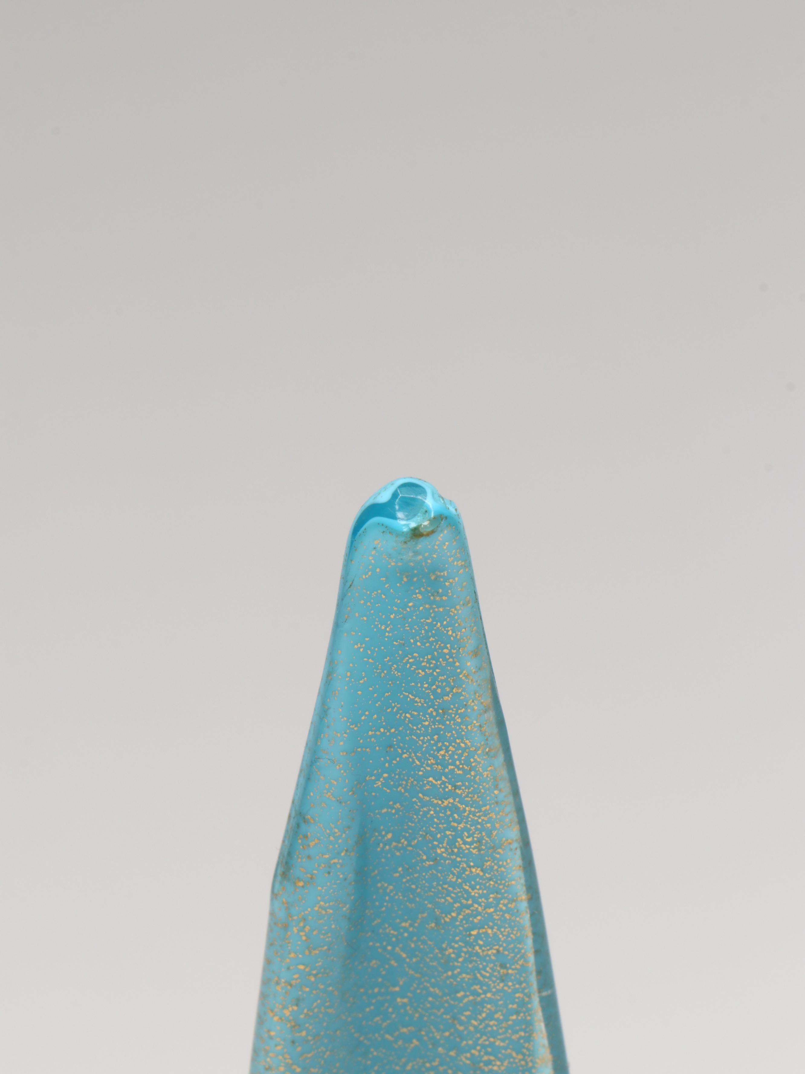 Murano Art Glass with Gold Fleck Pheasant Figurines and Bird Candlestick