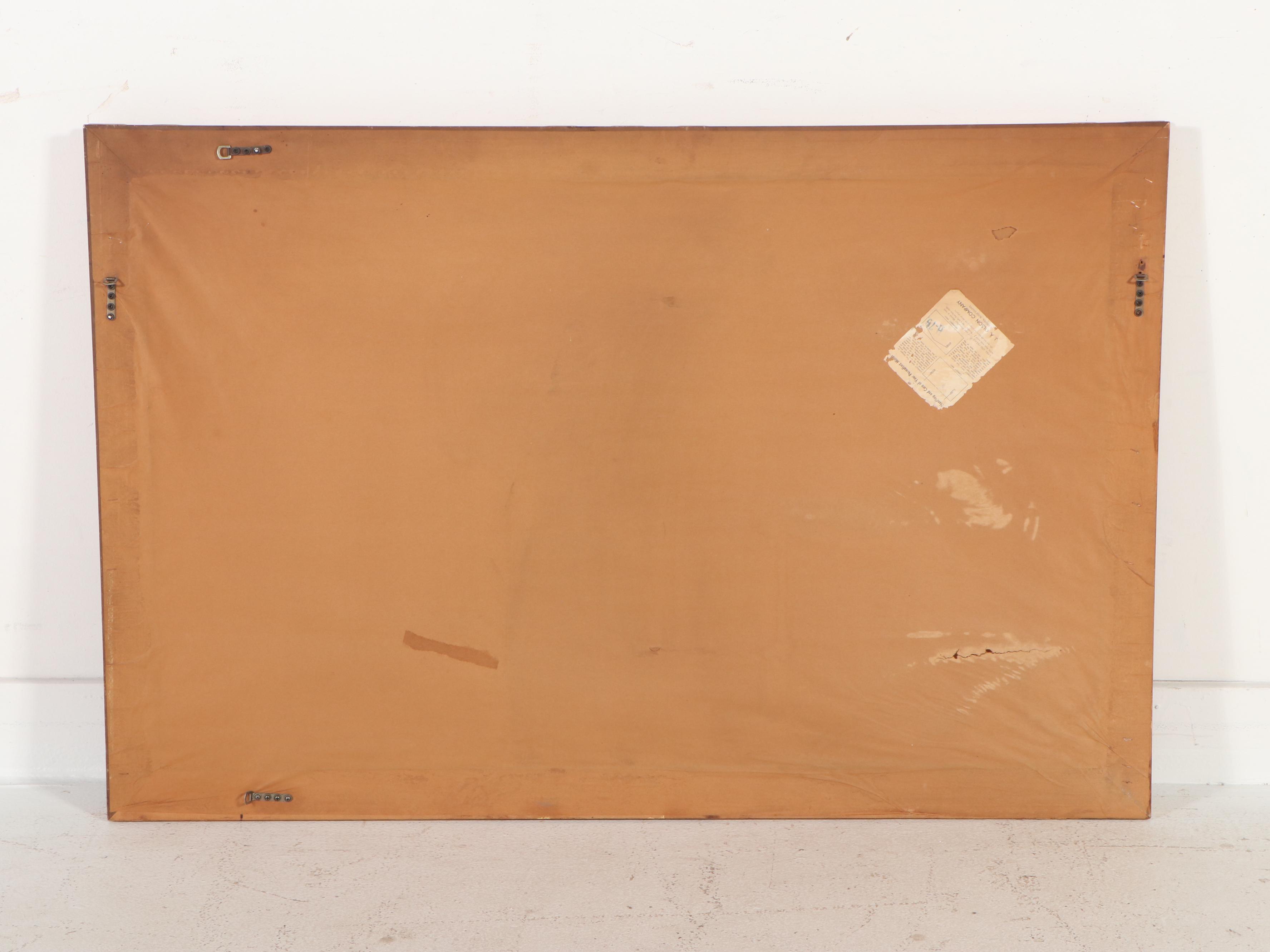 J. A. Olson Company Ornate Giltwood Wall Mirror, Mid to Late 20th Century