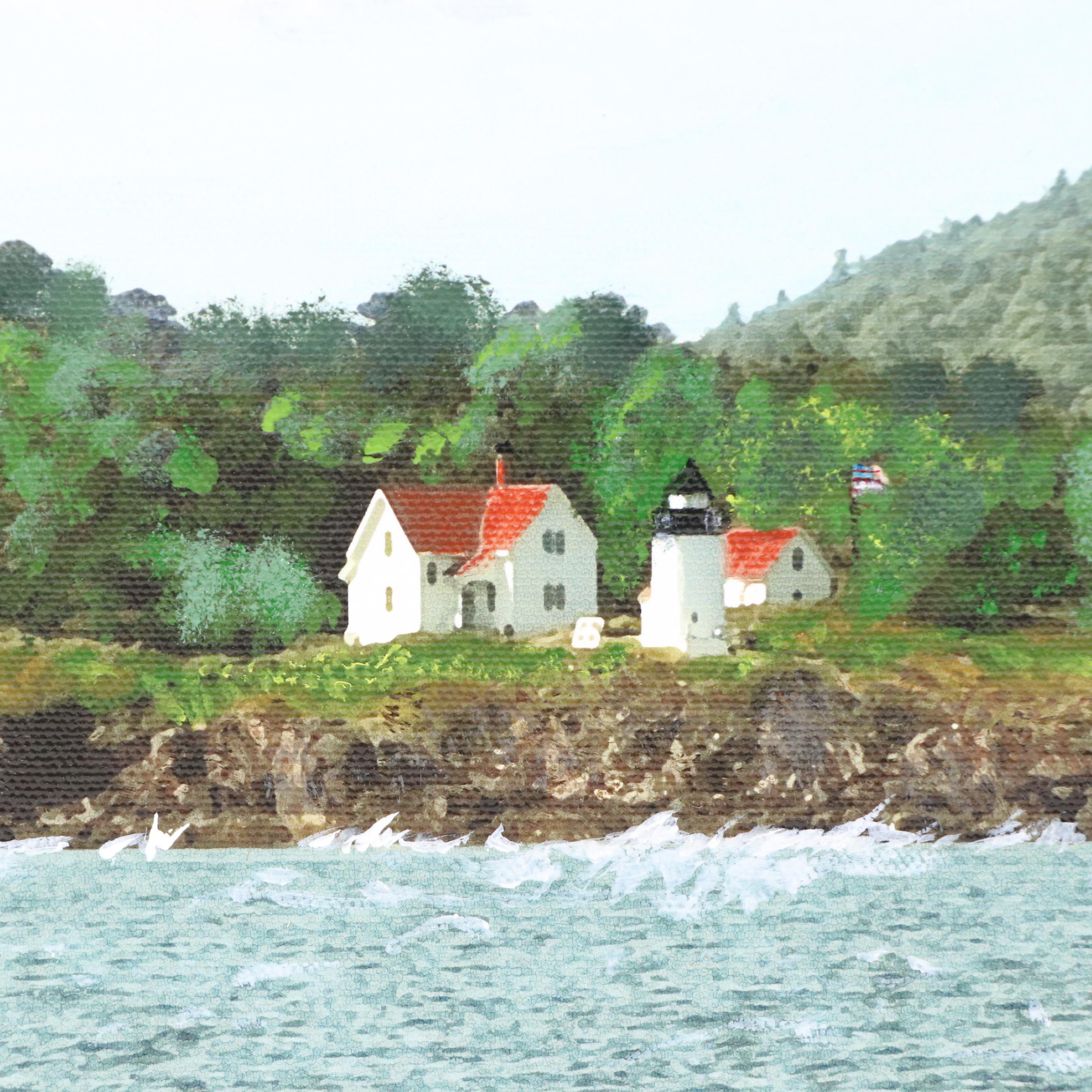 Mixed Media Painting "Curtis Island, Camden, Maine," 2013