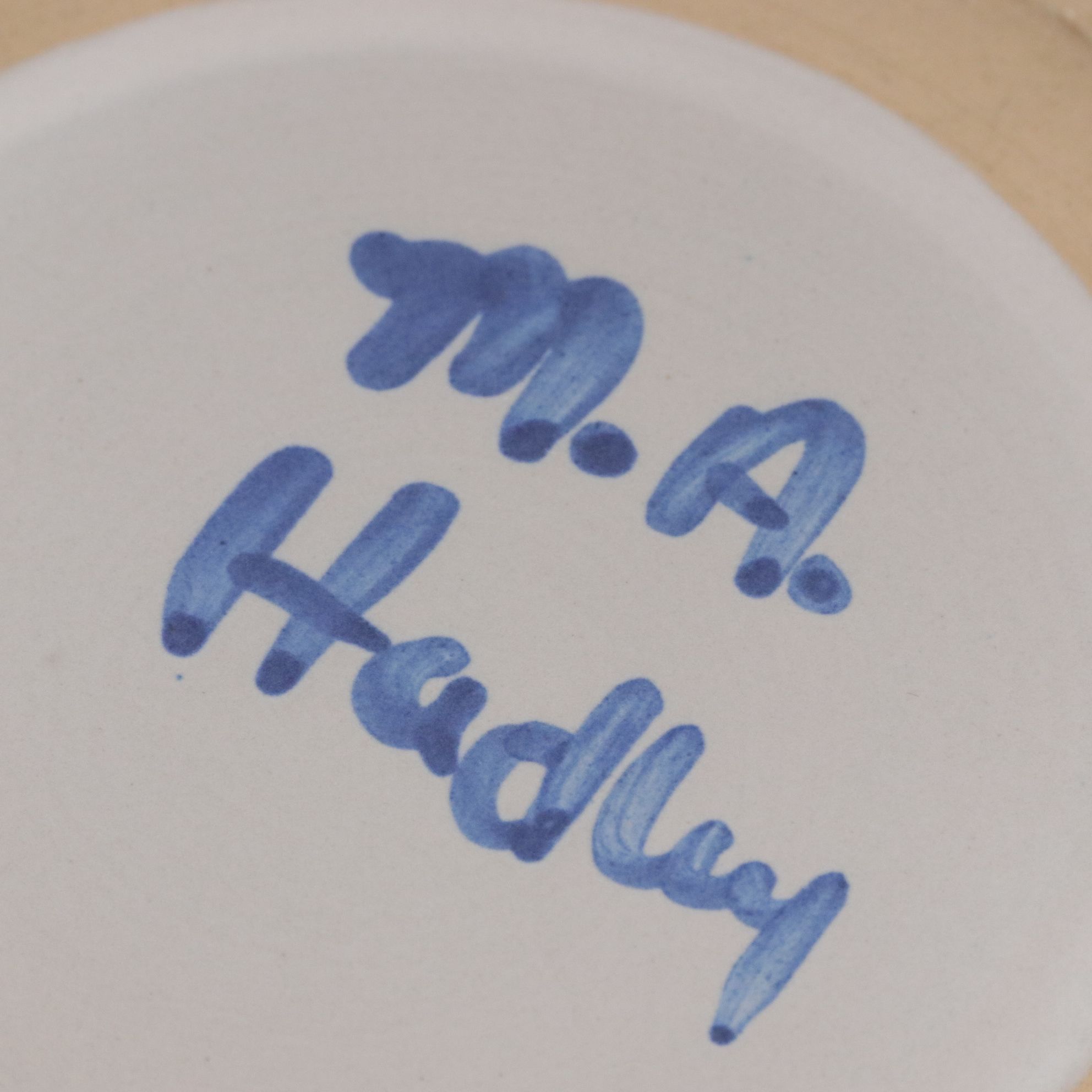 Two M.A.Hadley Pottery Dog Bowls