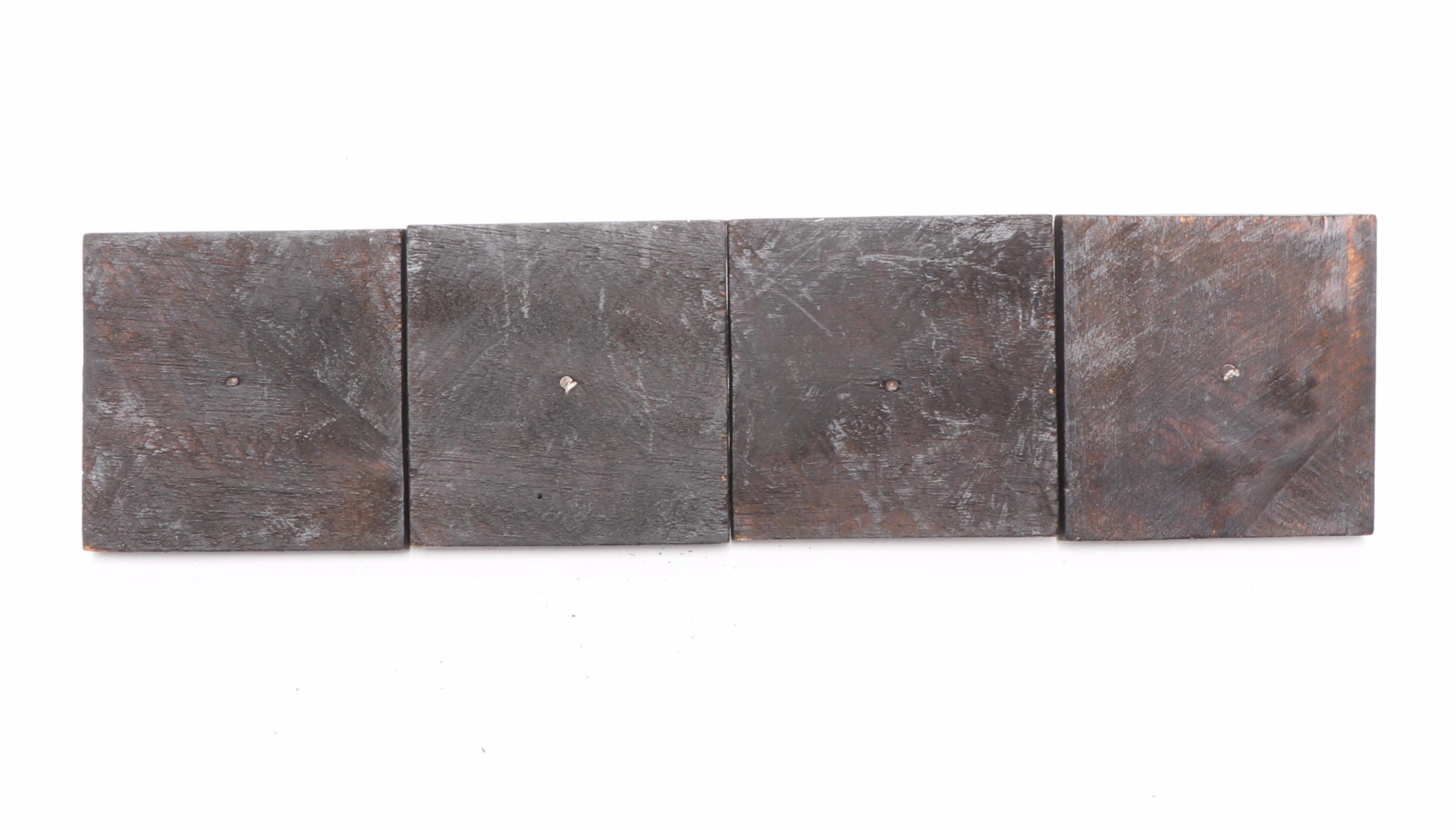 Indonesian Lombok Style Baskets with Carved Wood Four Compartment Box