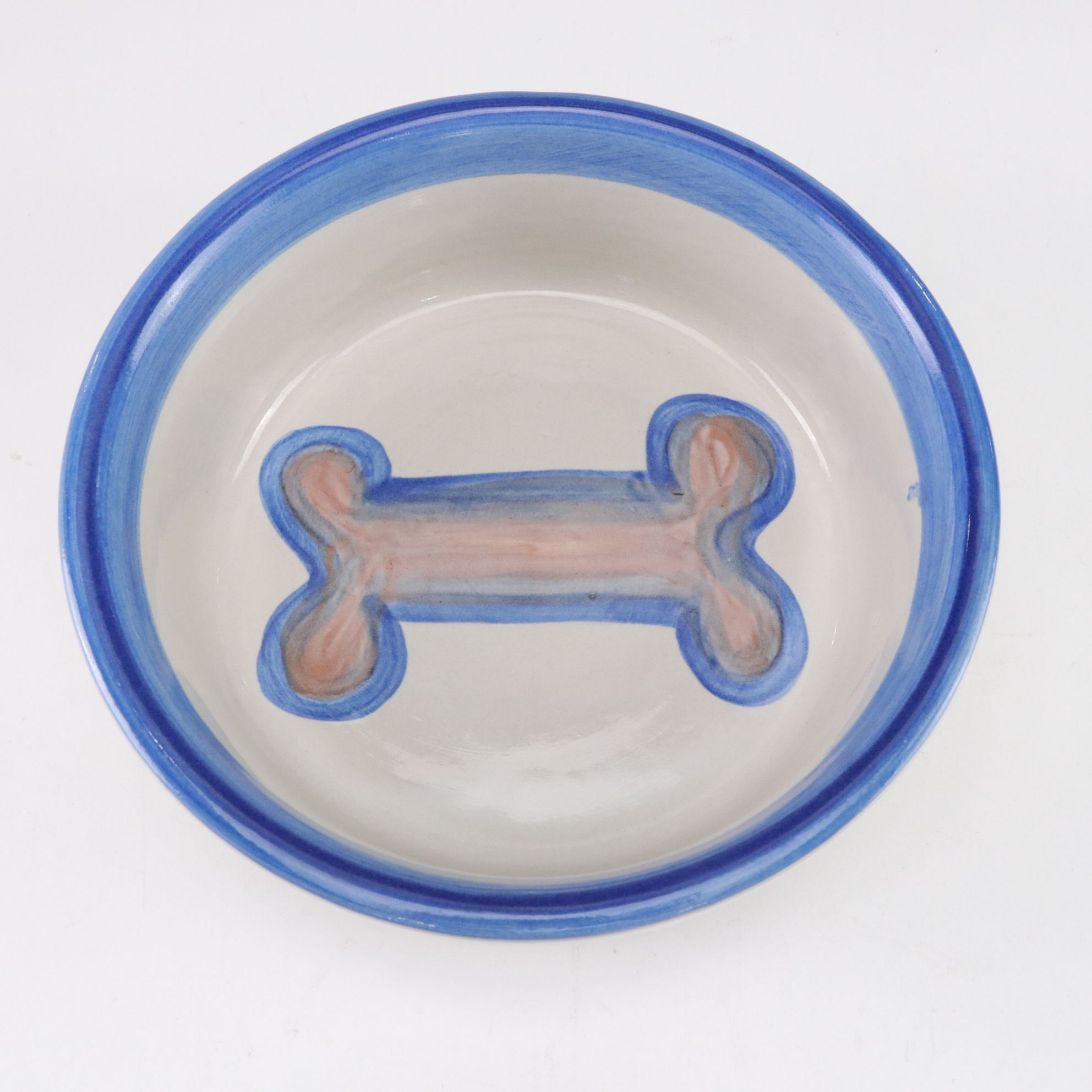 Two M.A.Hadley Pottery Dog Bowls