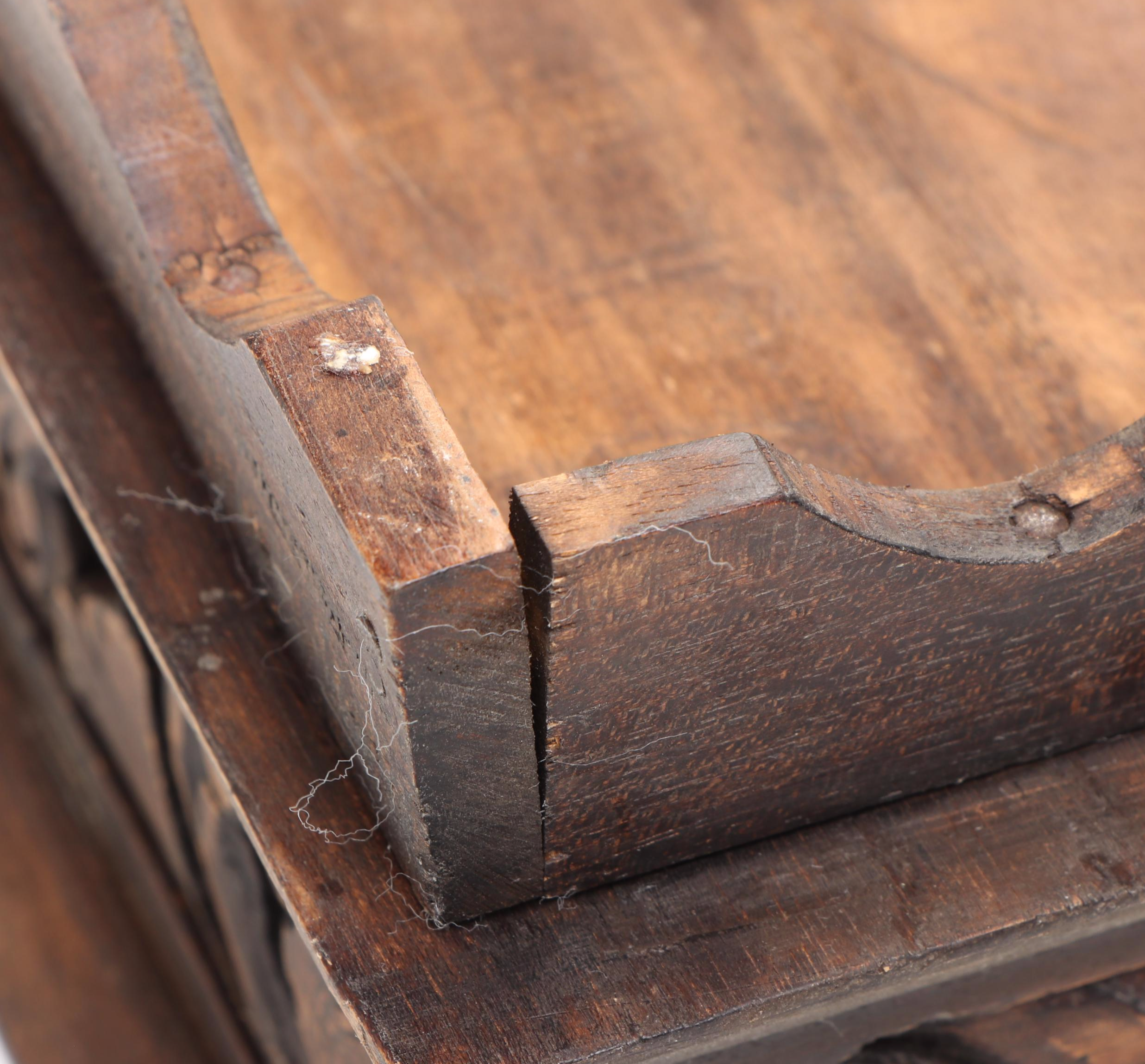 Indonesian Lombok Style Baskets with Carved Wood Four Compartment Box