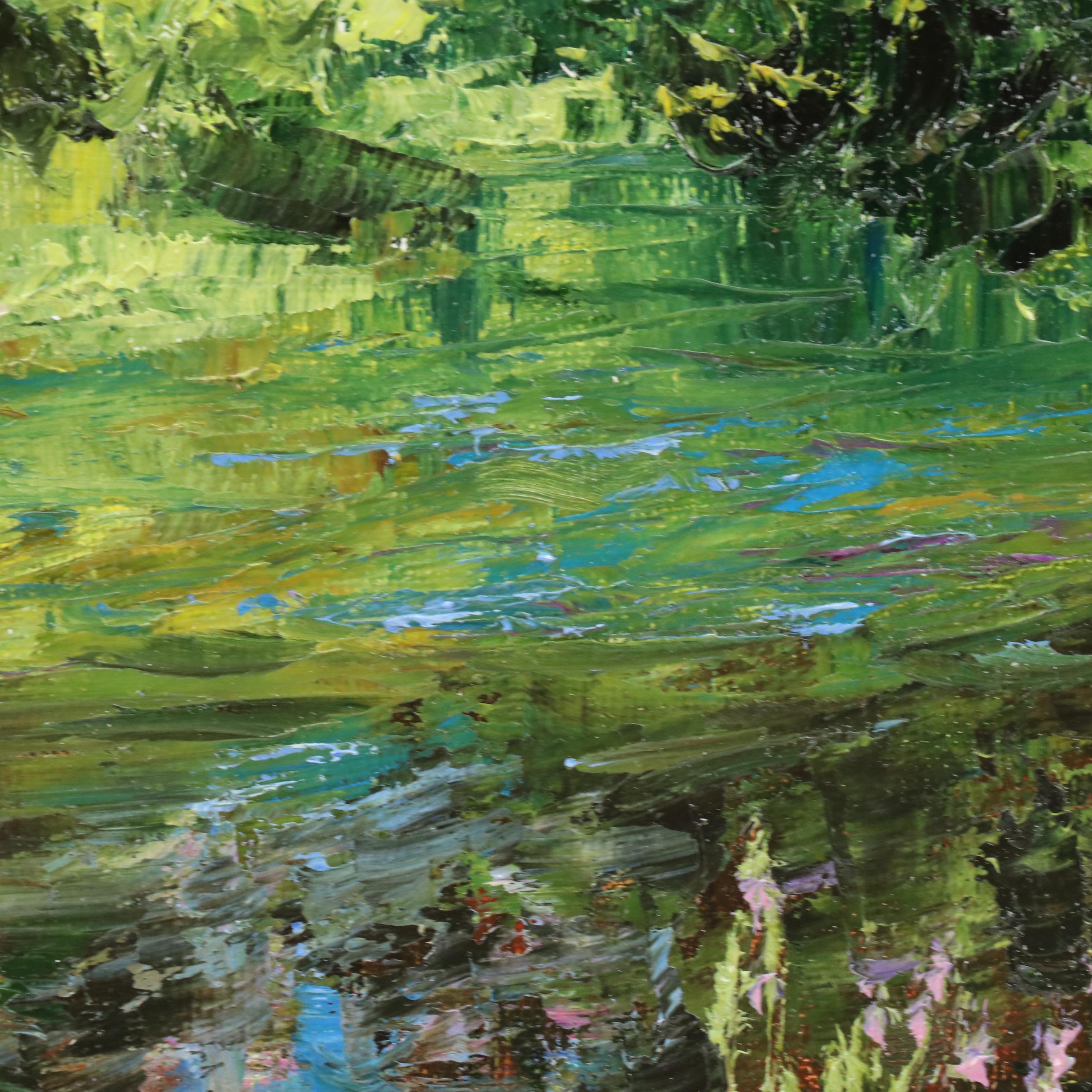 Garncarek Aleksander Pond Landscape Oil Painting, 2025