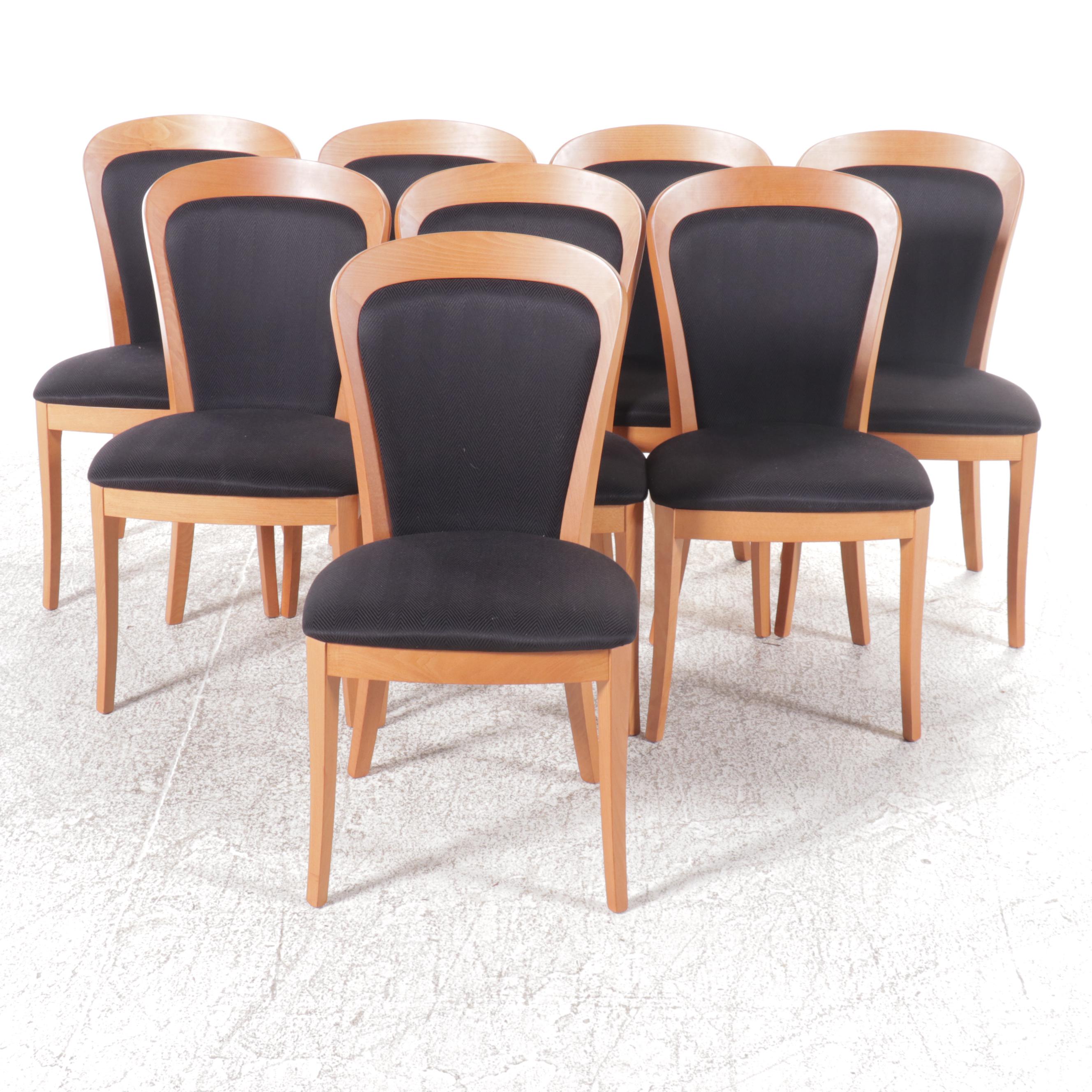 Modernist Dining Set: Skovby Danish Table with Eight Sibau Beech Chairs