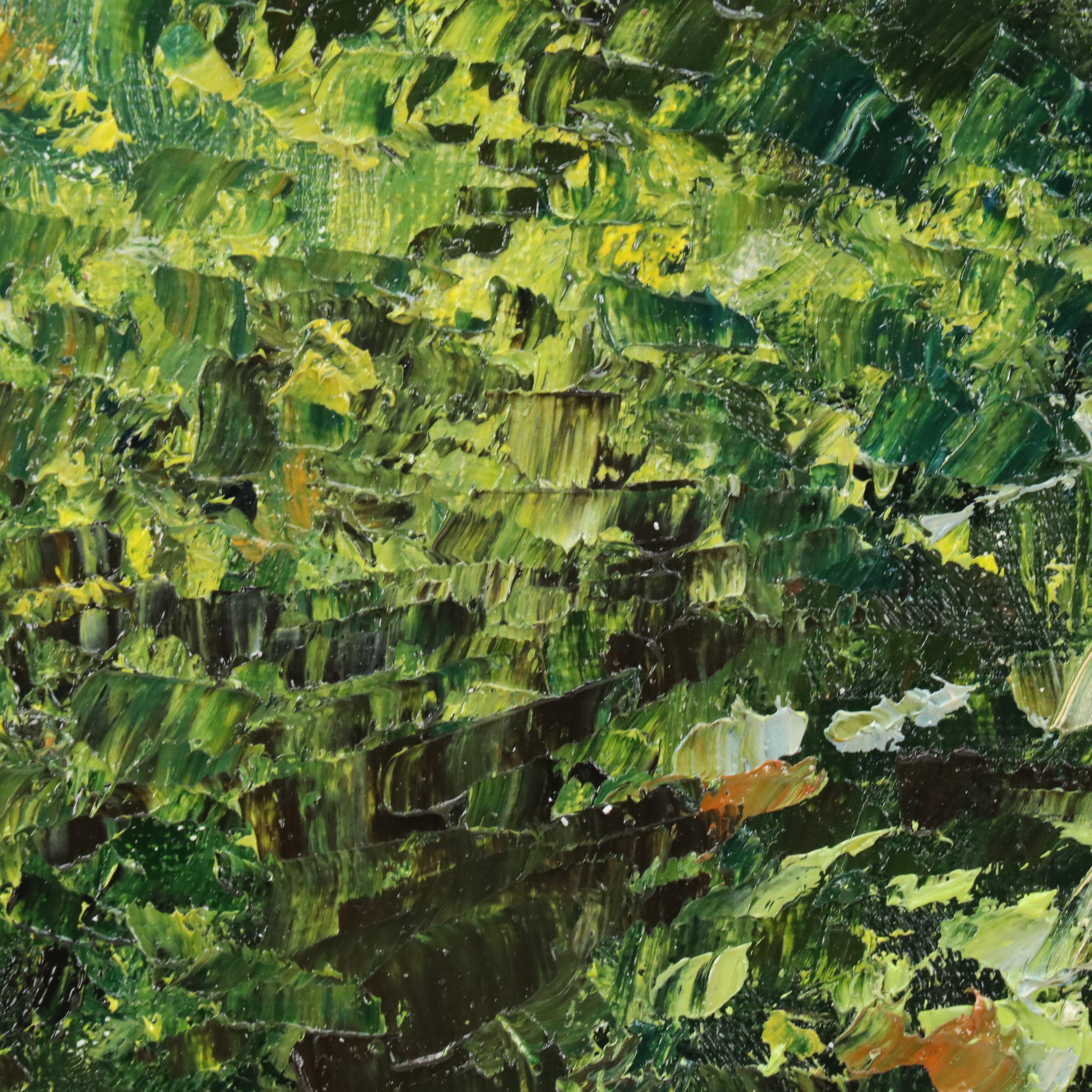 Garncarek Aleksander Pond Landscape Oil Painting, 2025