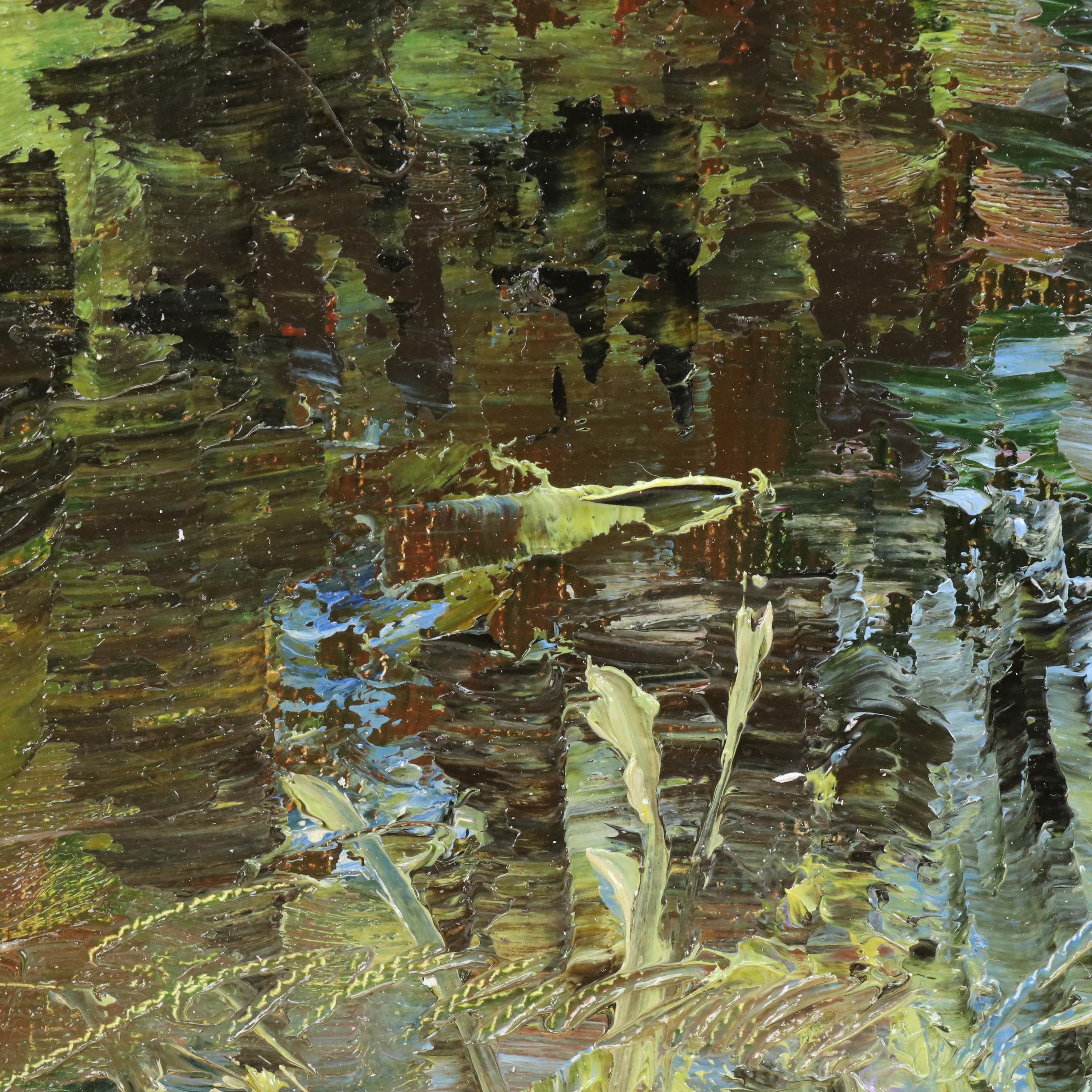 Garncarek Aleksander Pond Landscape Oil Painting, 2025