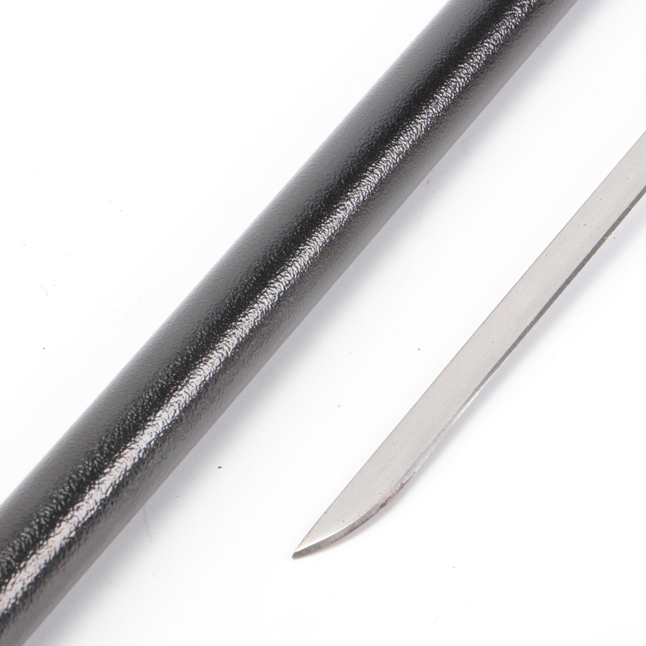 Victorian Style Metal Handled Sword Cane