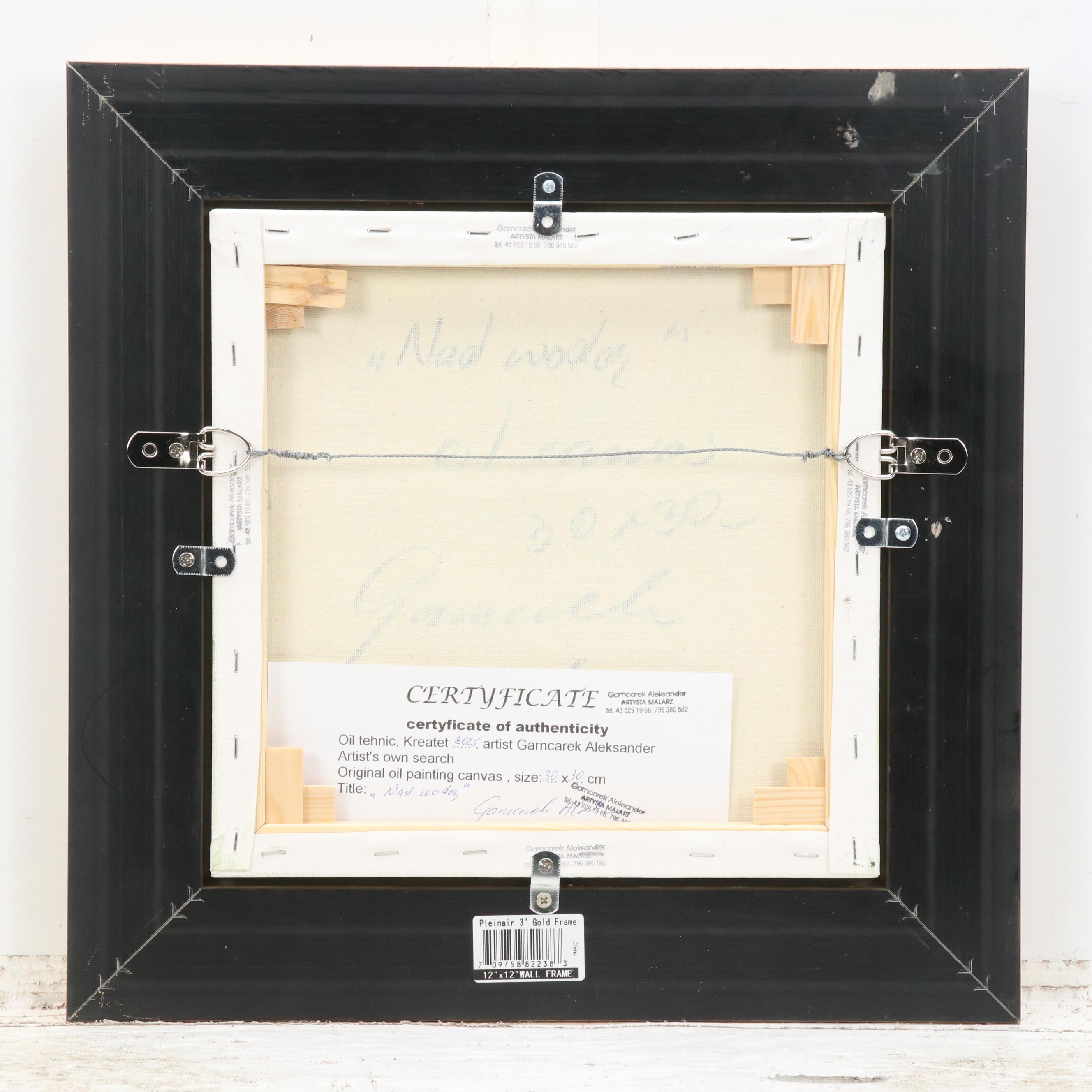 Garncarek Aleksander Pond Landscape Oil Painting, 2025