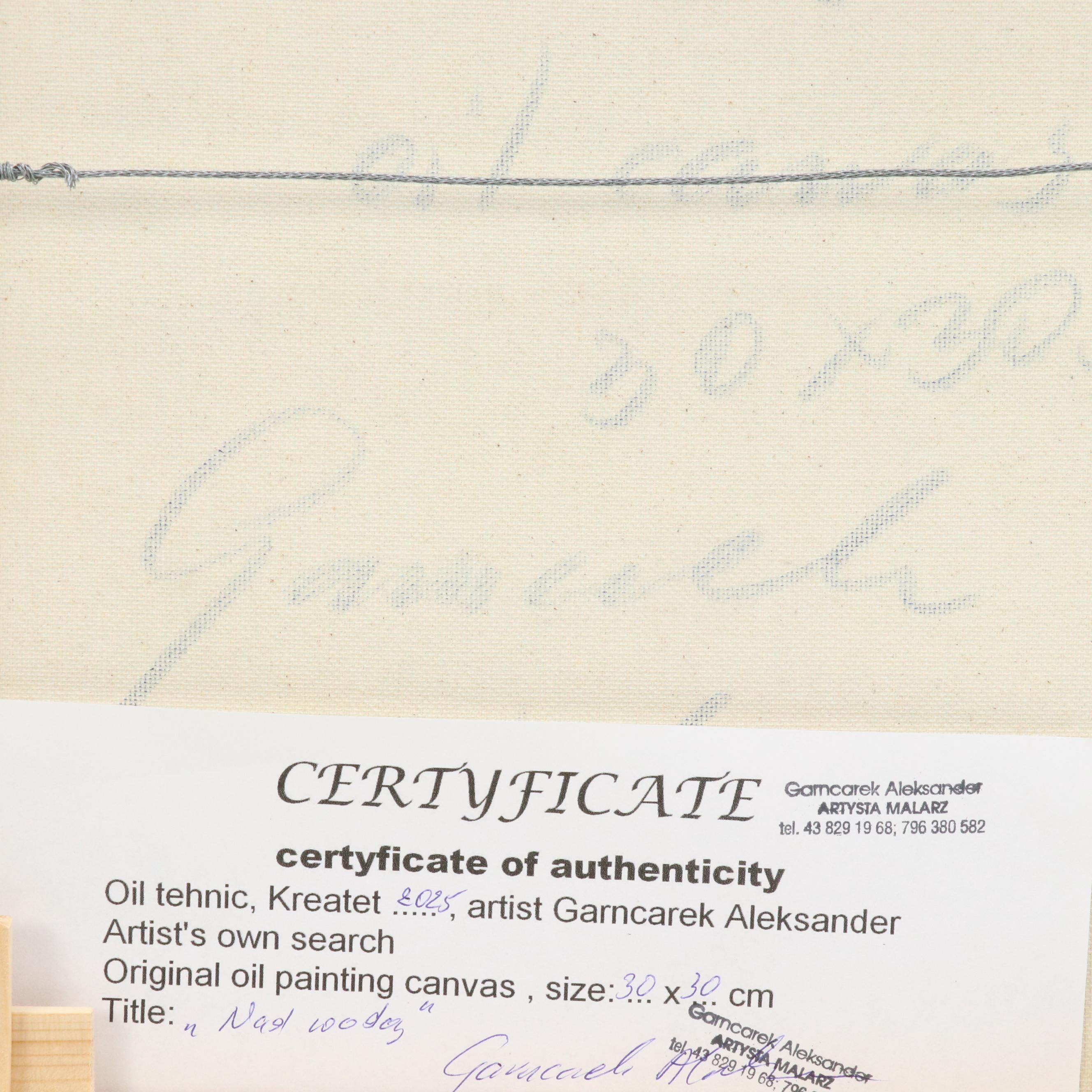 Garncarek Aleksander Pond Landscape Oil Painting, 2025