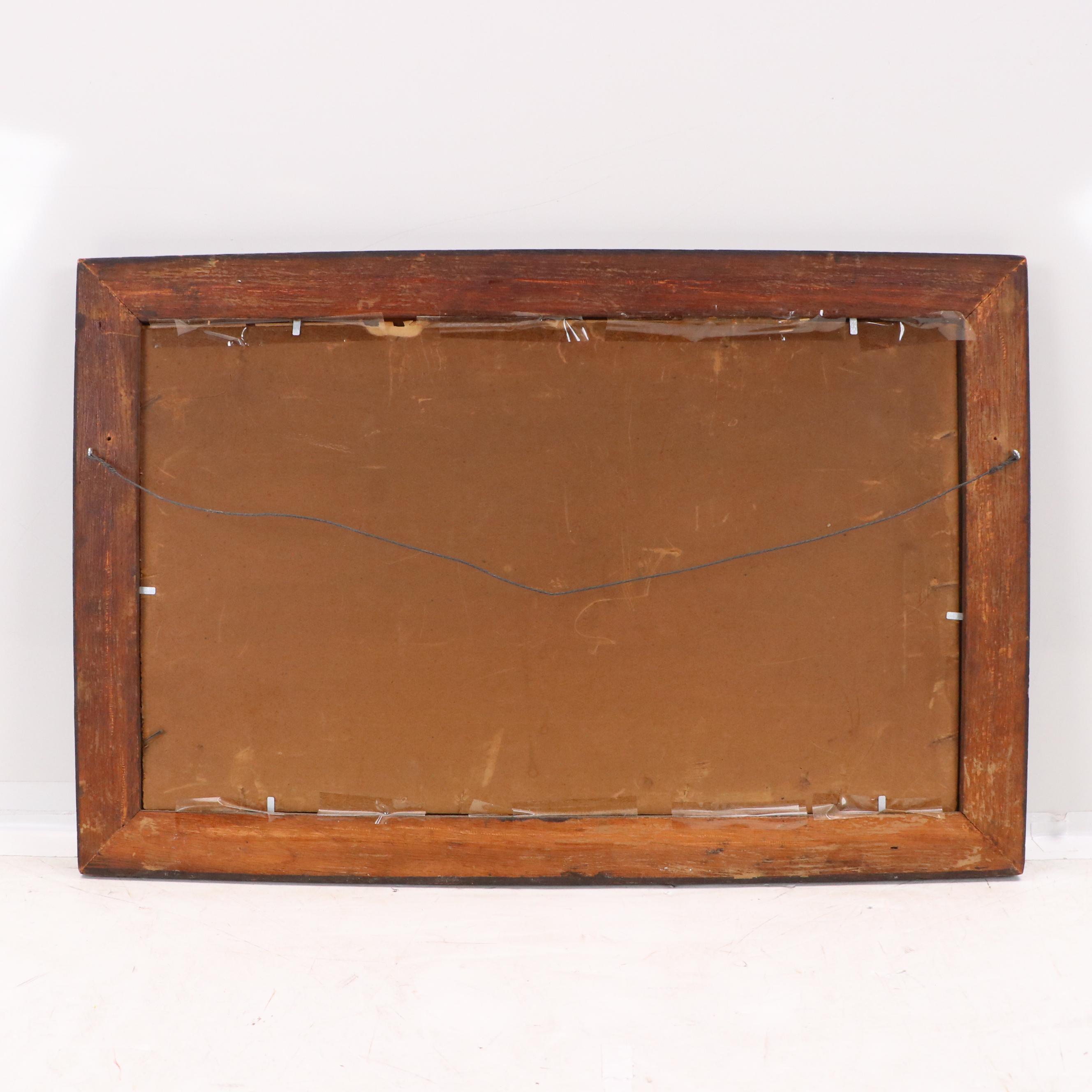 Scenic Color Lithograph "The Dinner," Late 19th / 20th Century