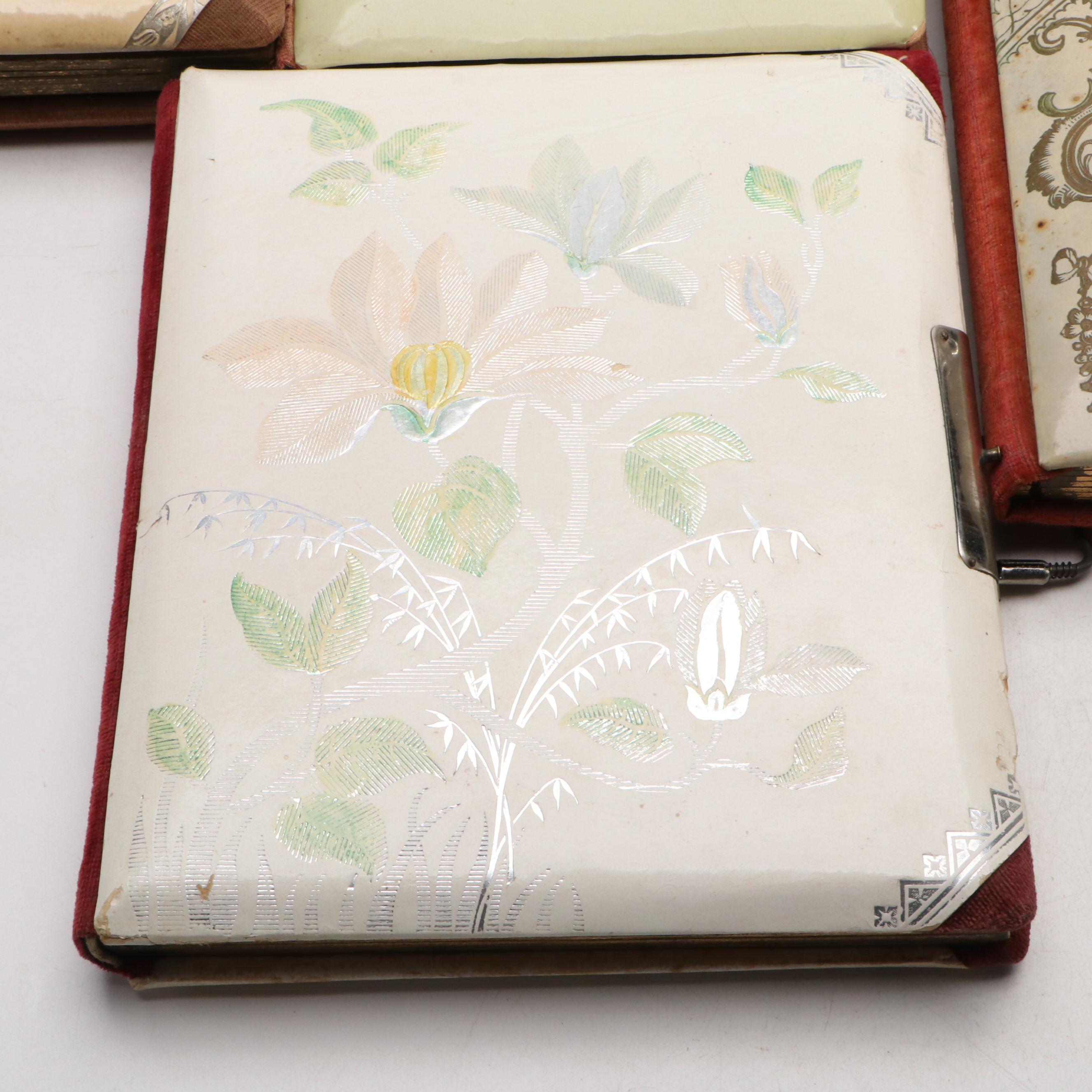 Victorian Celluloid and Velvet Photo Albums, Late 19th Century