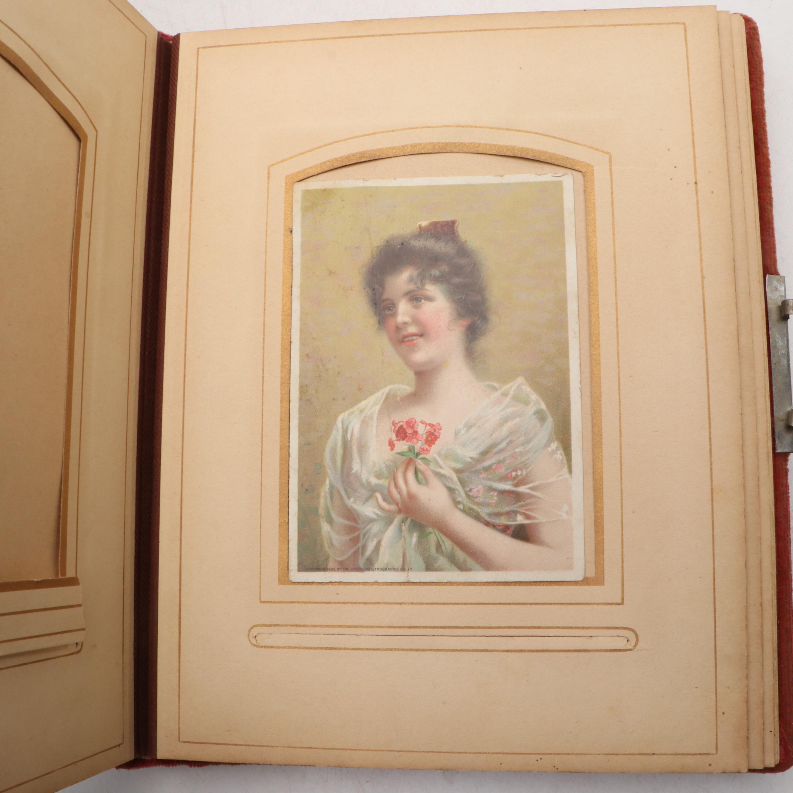 Victorian Celluloid and Velvet Photo Albums, Late 19th Century