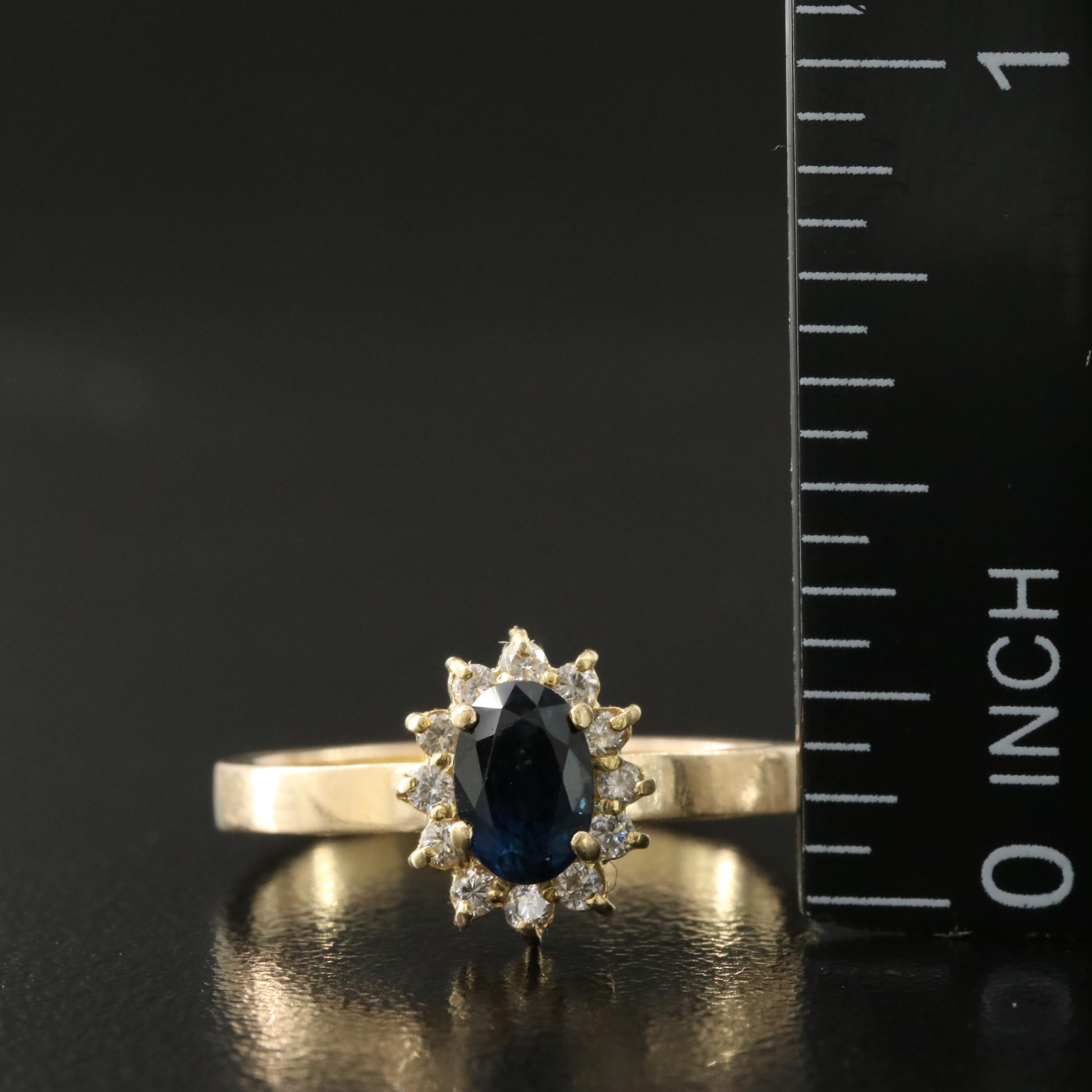 14K Sapphire and Diamond Ring