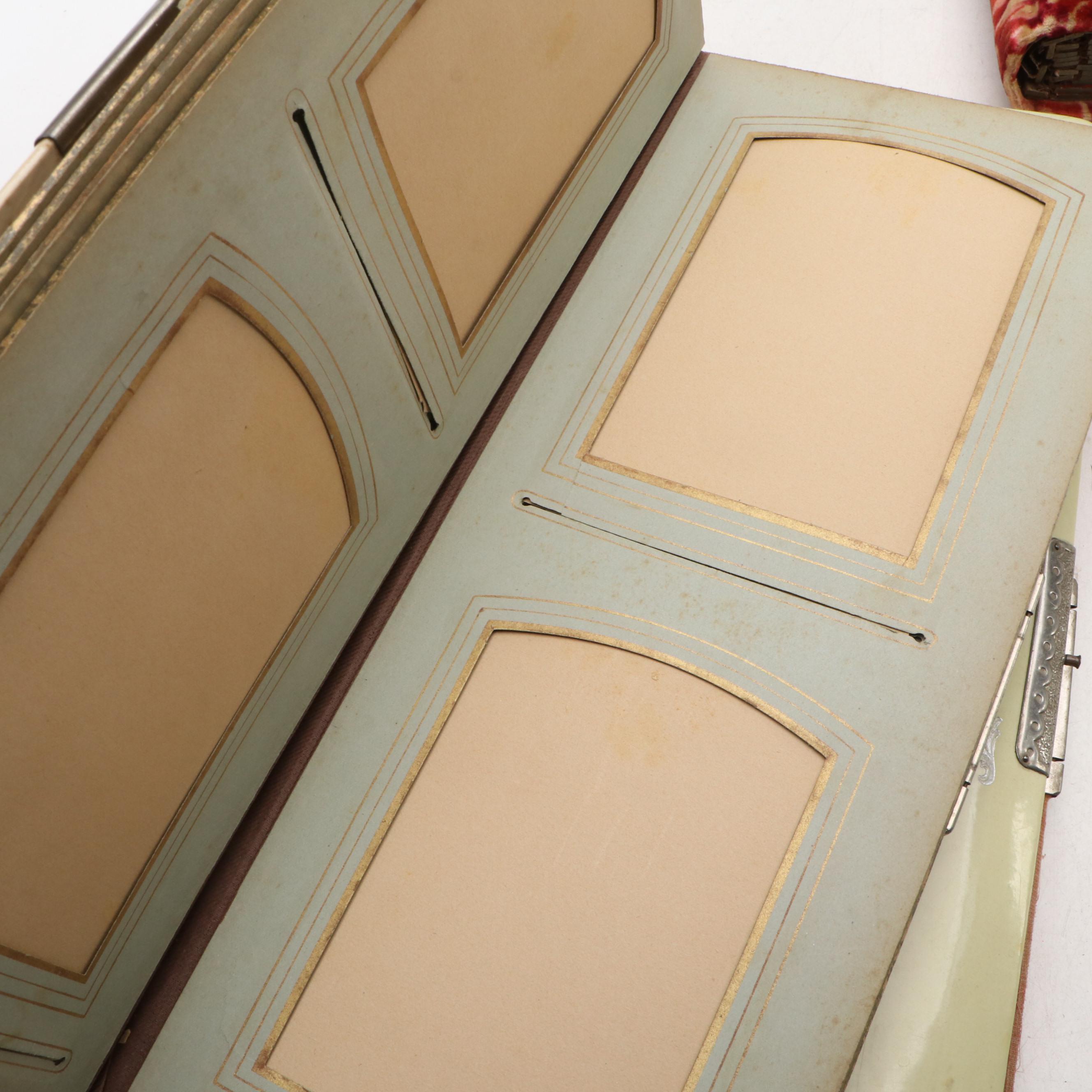 Victorian Celluloid and Velvet Photo Albums, Late 19th Century