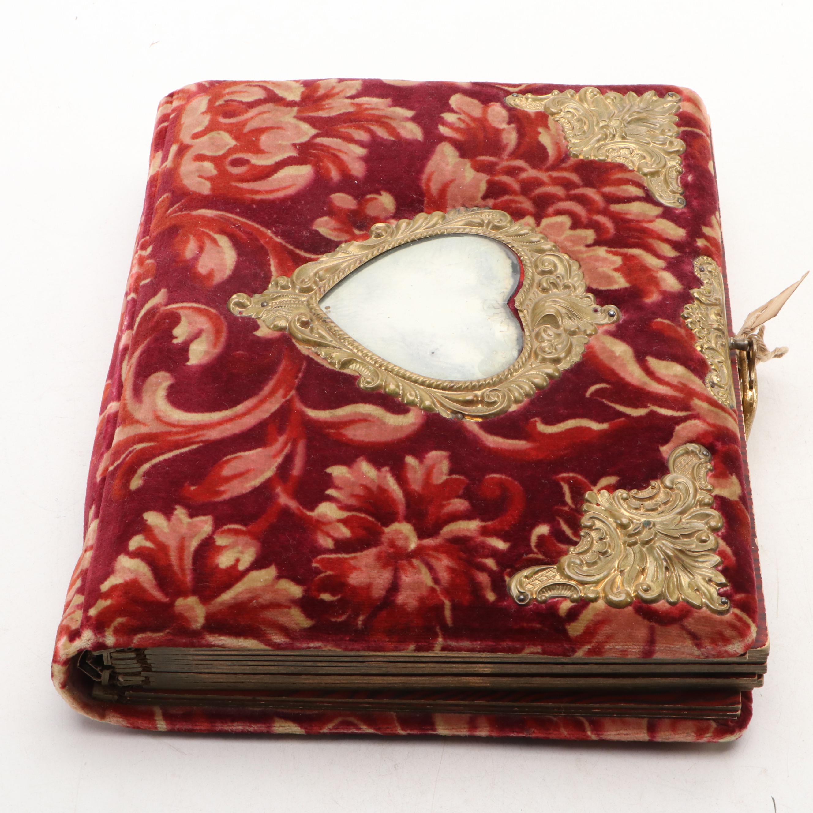 Victorian Celluloid and Velvet Photo Albums, Late 19th Century