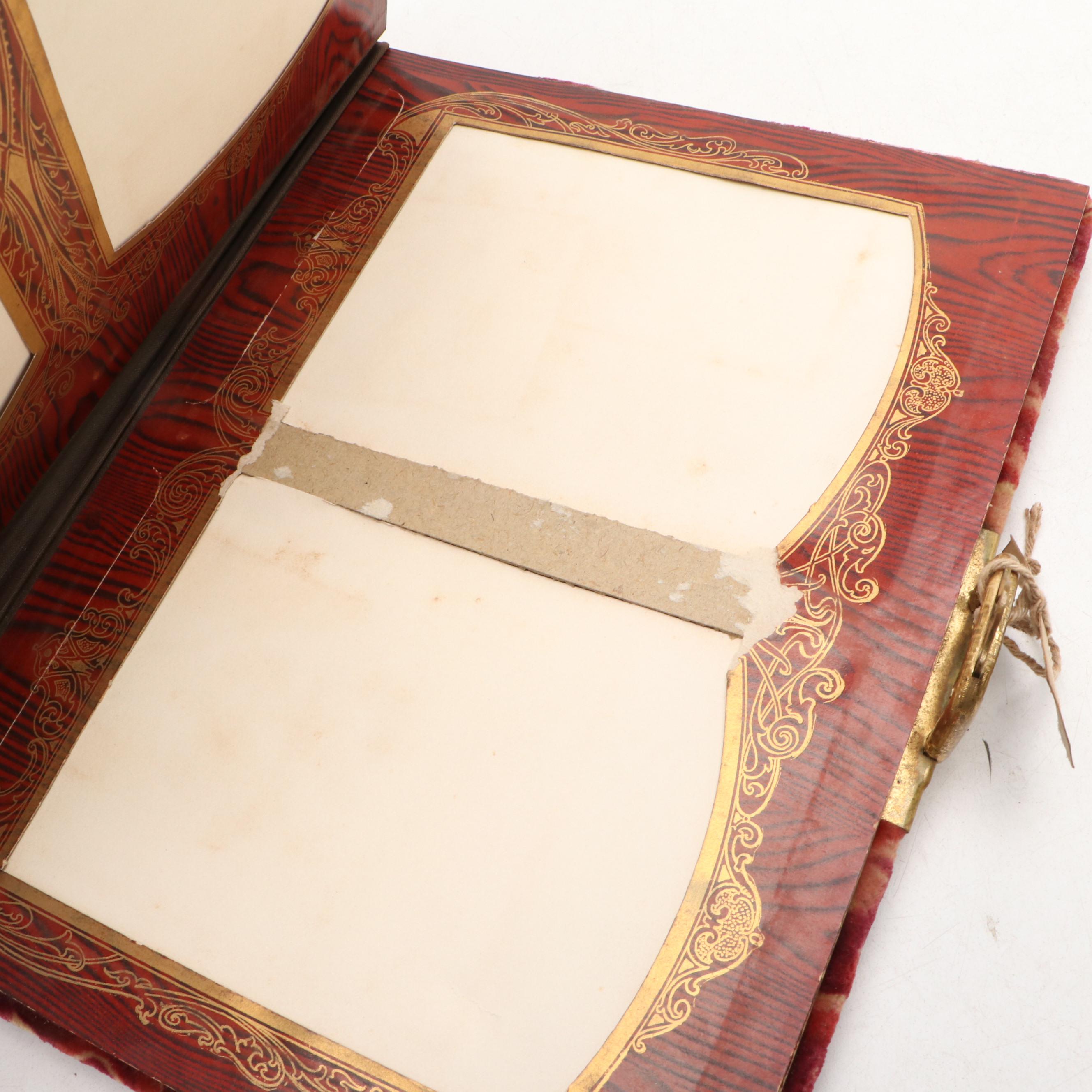 Victorian Celluloid and Velvet Photo Albums, Late 19th Century