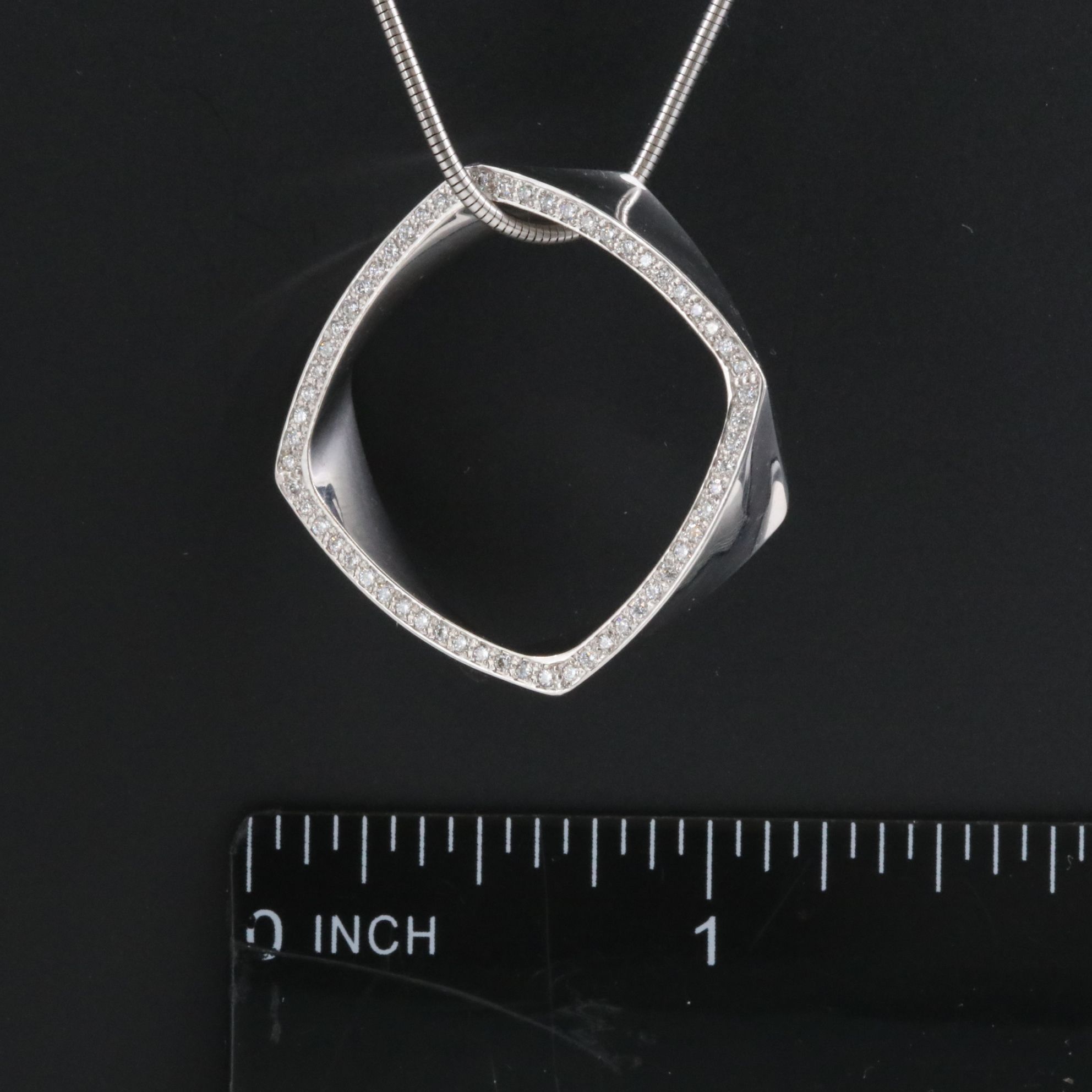 Frank Gehry for Tiffany & Co. 18K 0.30 CTW Diamond Torque Pendant Necklace