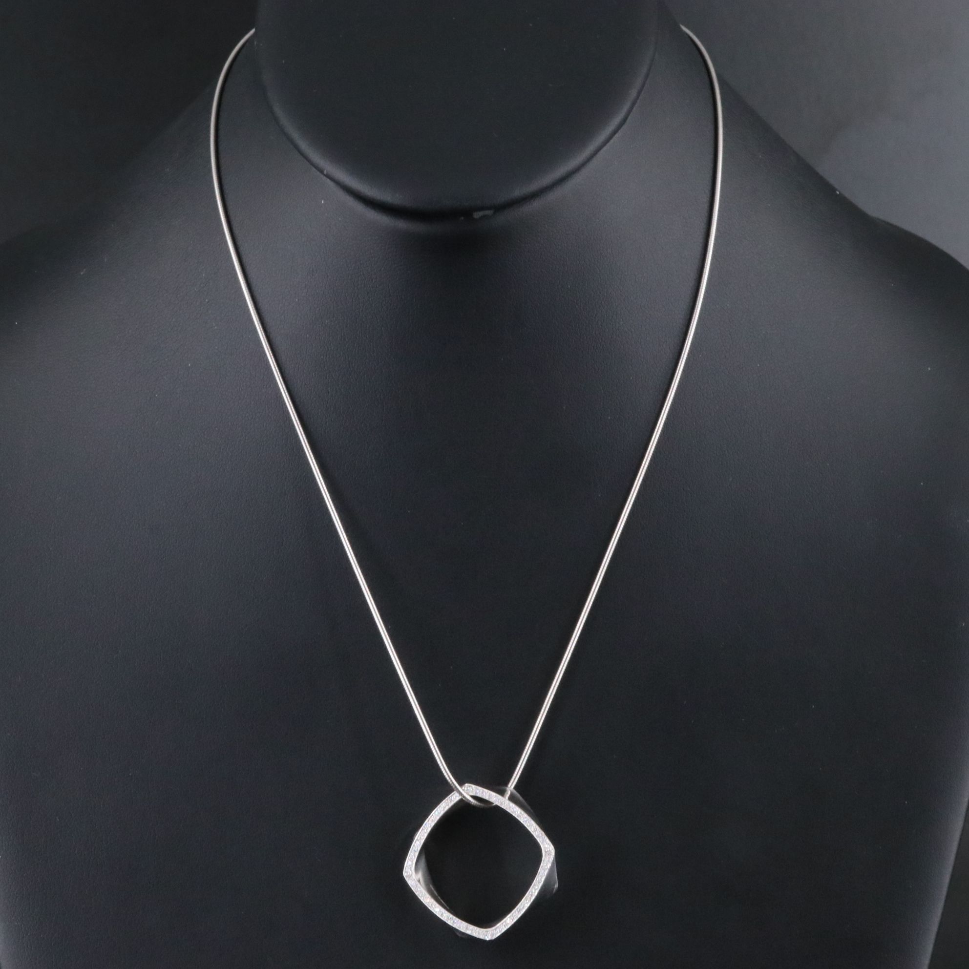 Frank Gehry for Tiffany & Co. 18K 0.30 CTW Diamond Torque Pendant Necklace