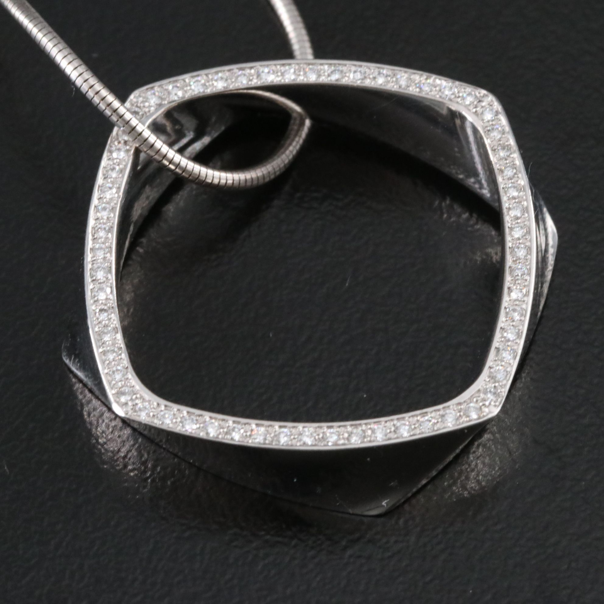 Frank Gehry for Tiffany & Co. 18K 0.30 CTW Diamond Torque Pendant Necklace