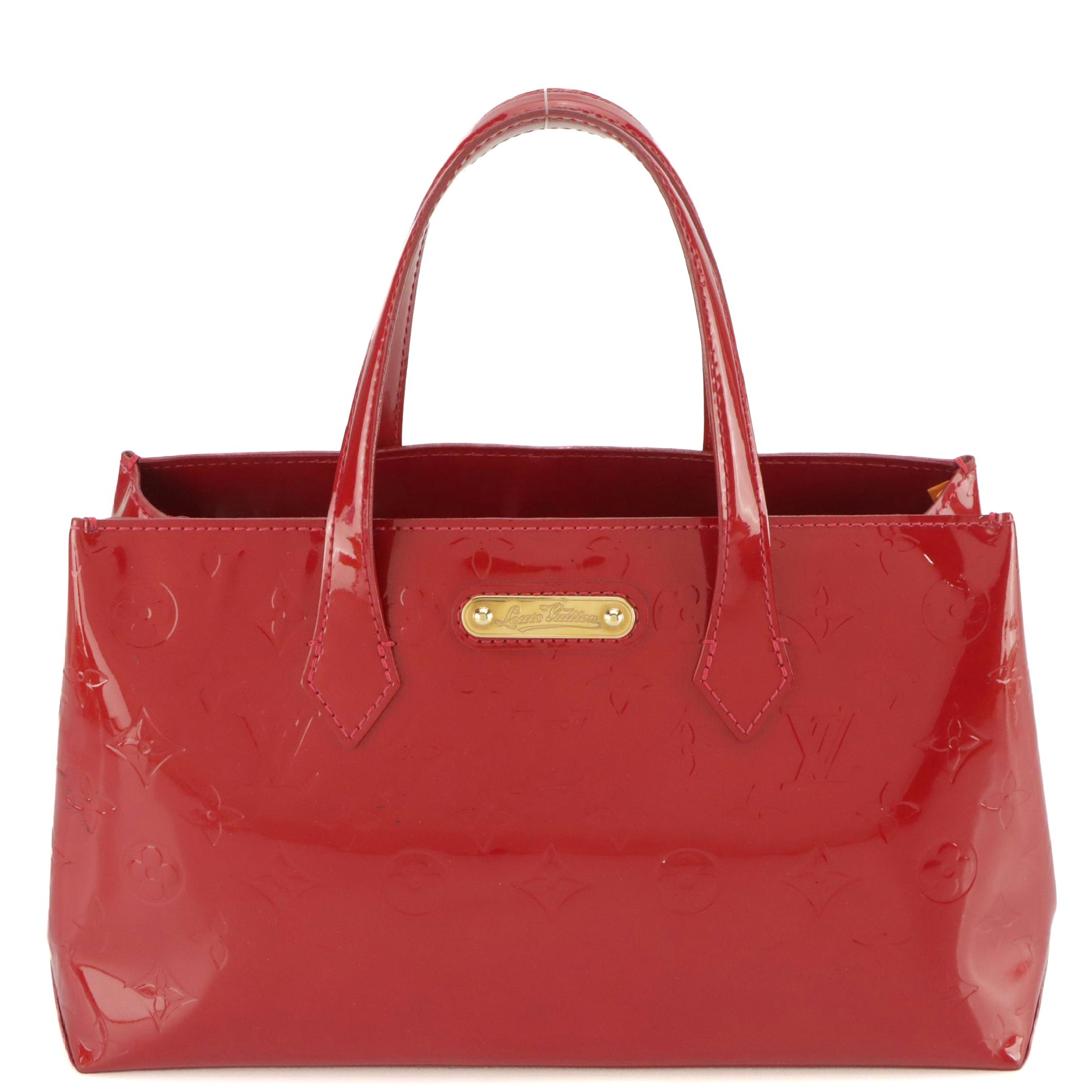 Louis Vuitton Wilshire Handbag in Red Monogram Vernis Leather