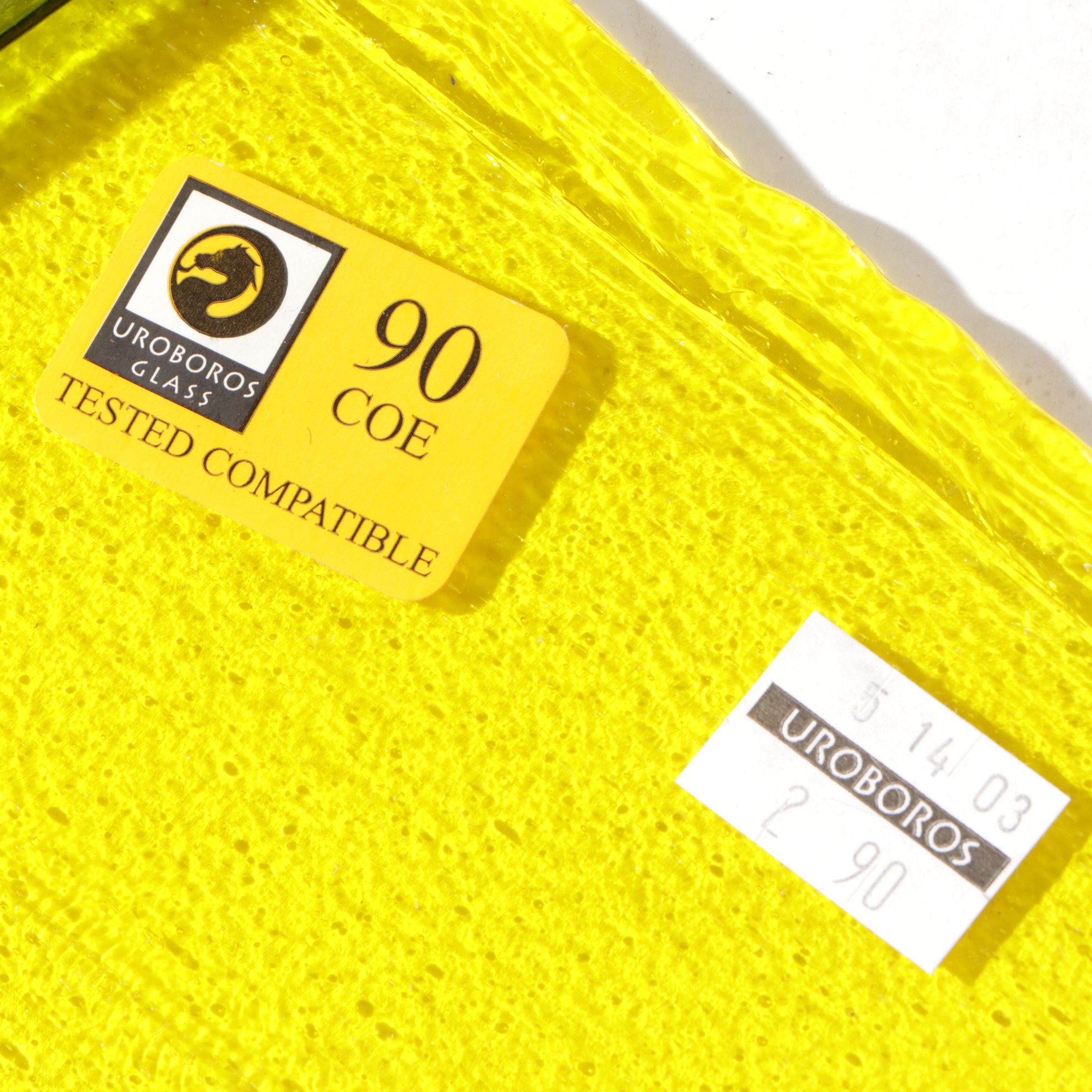 Stained Glass Scrap Mosaic Craft Materials in Blue, Green and Yellow Hues