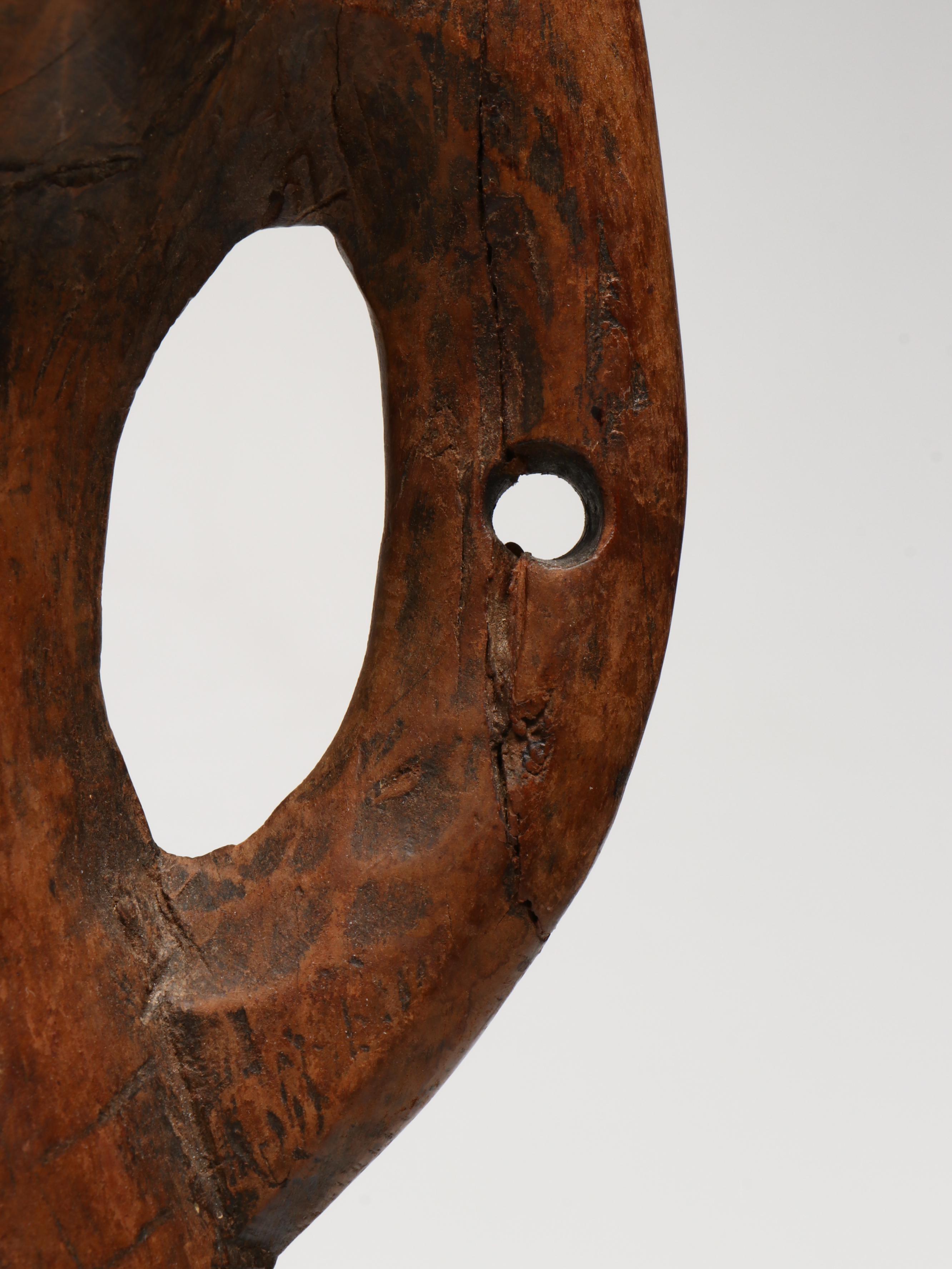 West African Wood Carving of Nude Female Figure, 20th Century