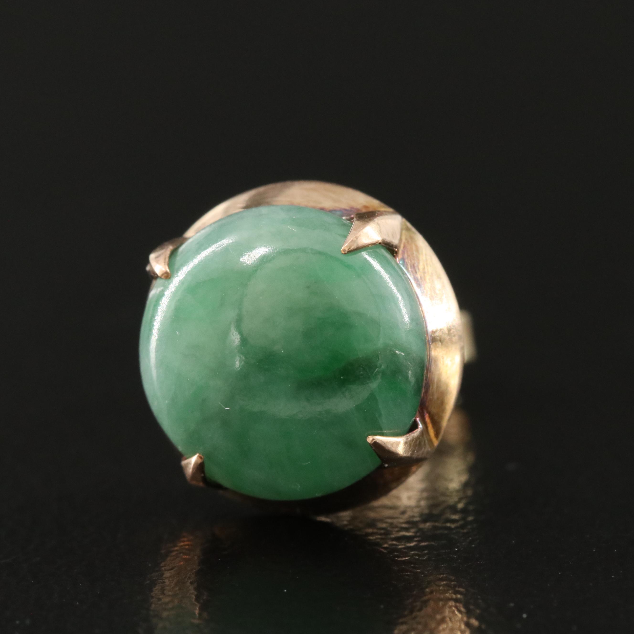 Vintage 14K Jadeite Earrings