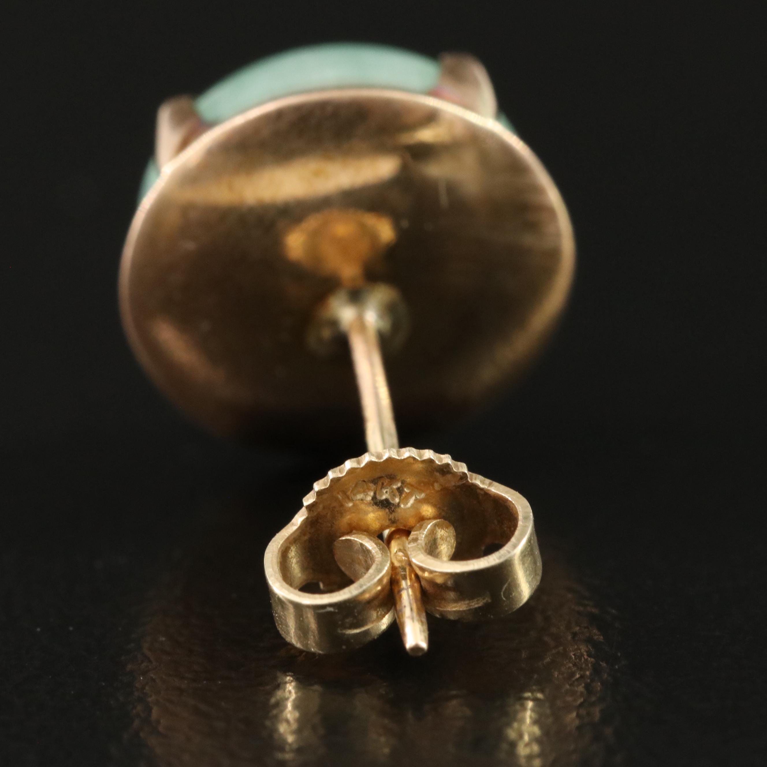 Vintage 14K Jadeite Earrings