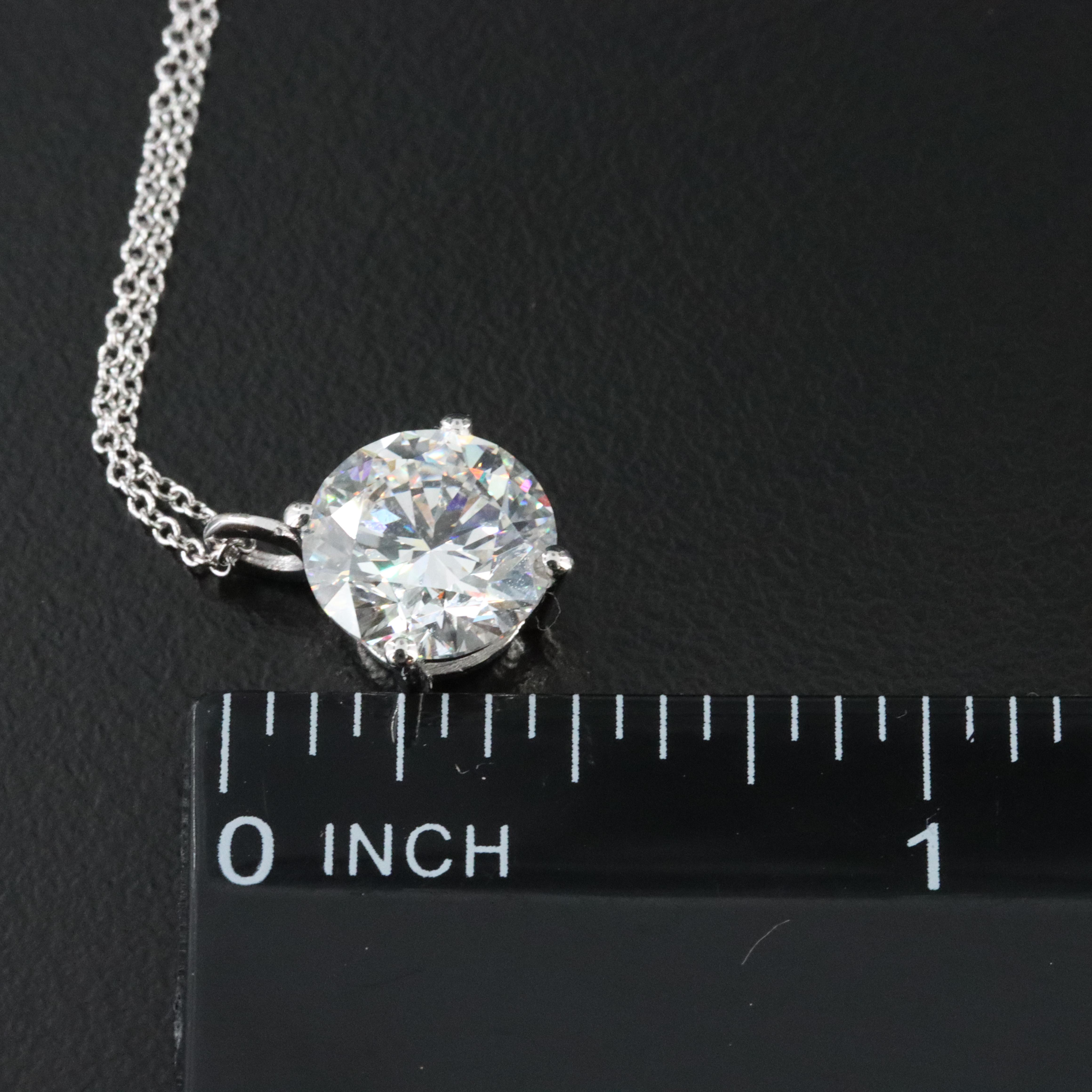 14K 3.05 CT Lab Grown Diamond Pendant Necklace with IGI Report