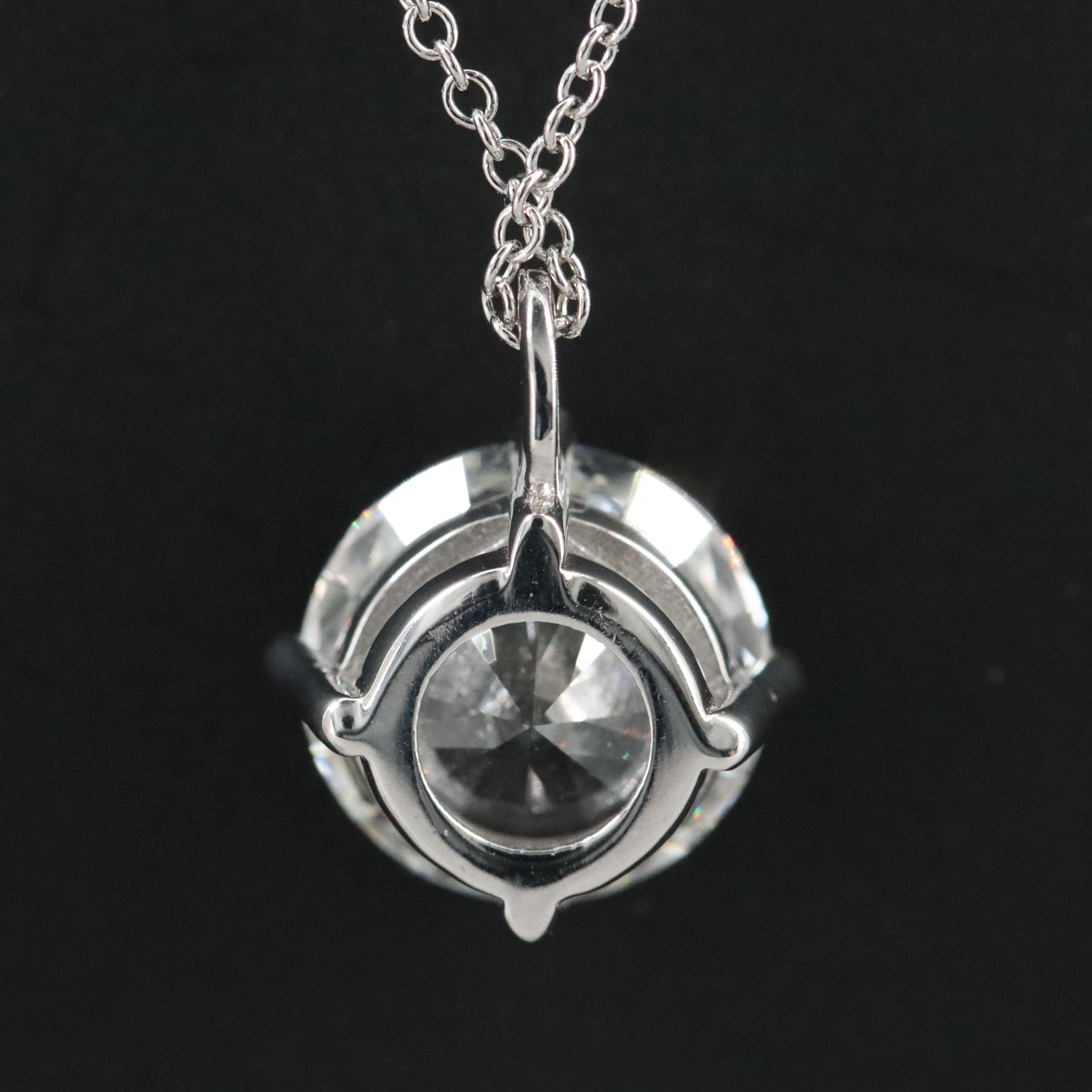 14K 3.05 CT Lab Grown Diamond Pendant Necklace with IGI Report