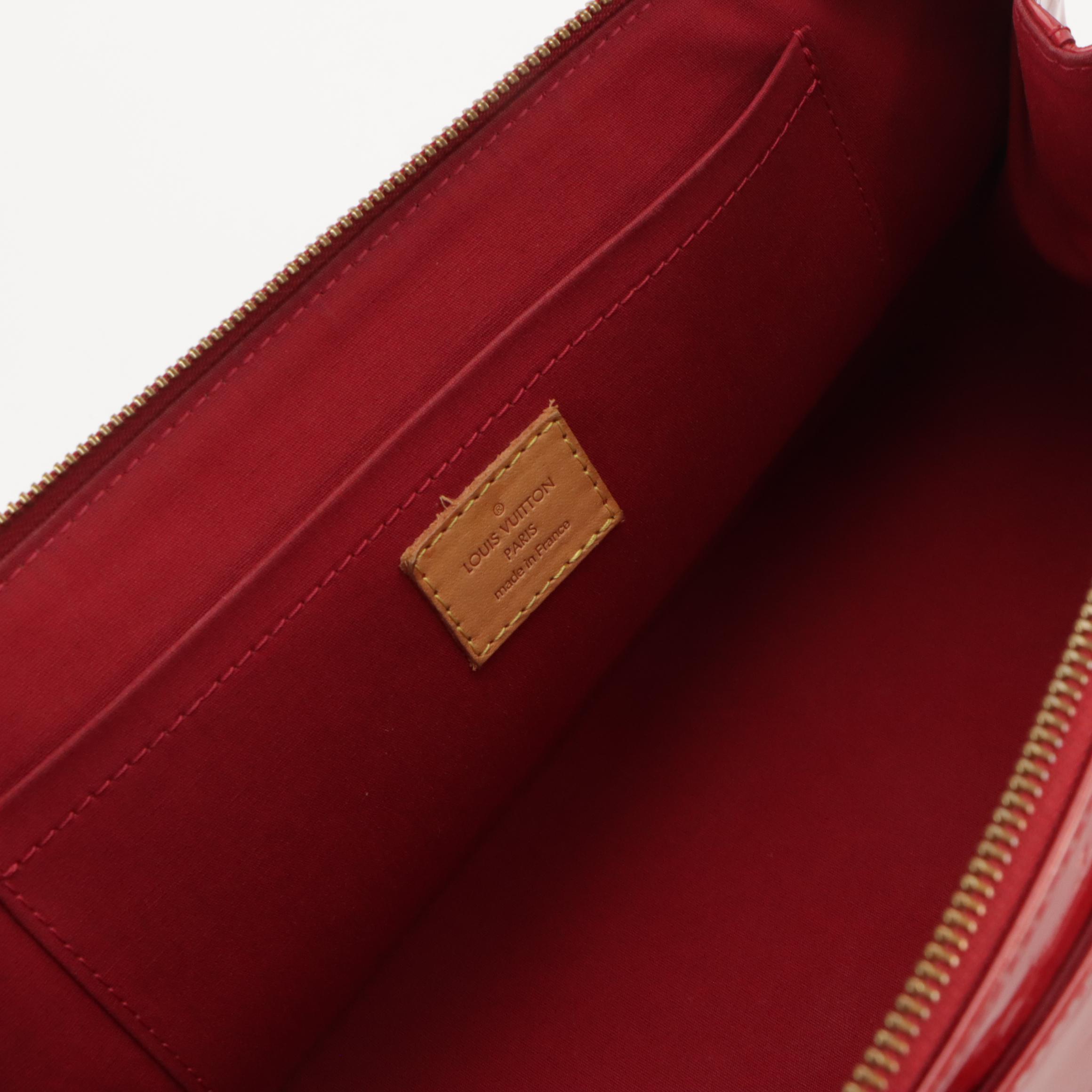 Louis Vuitton Rosewood Avenue Shoulder Bag in Red Monogram Vernis Leather