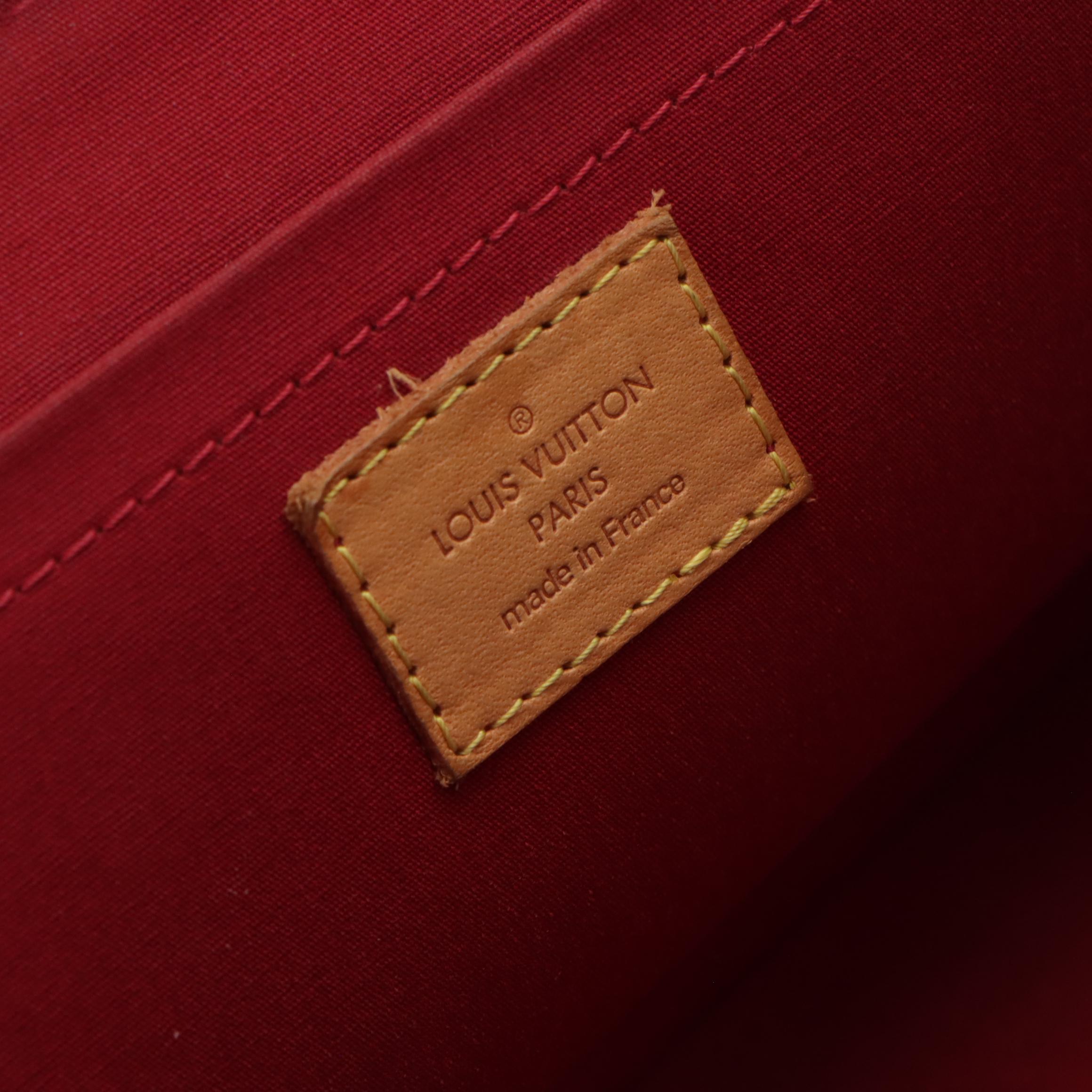 Louis Vuitton Rosewood Avenue Shoulder Bag in Red Monogram Vernis Leather