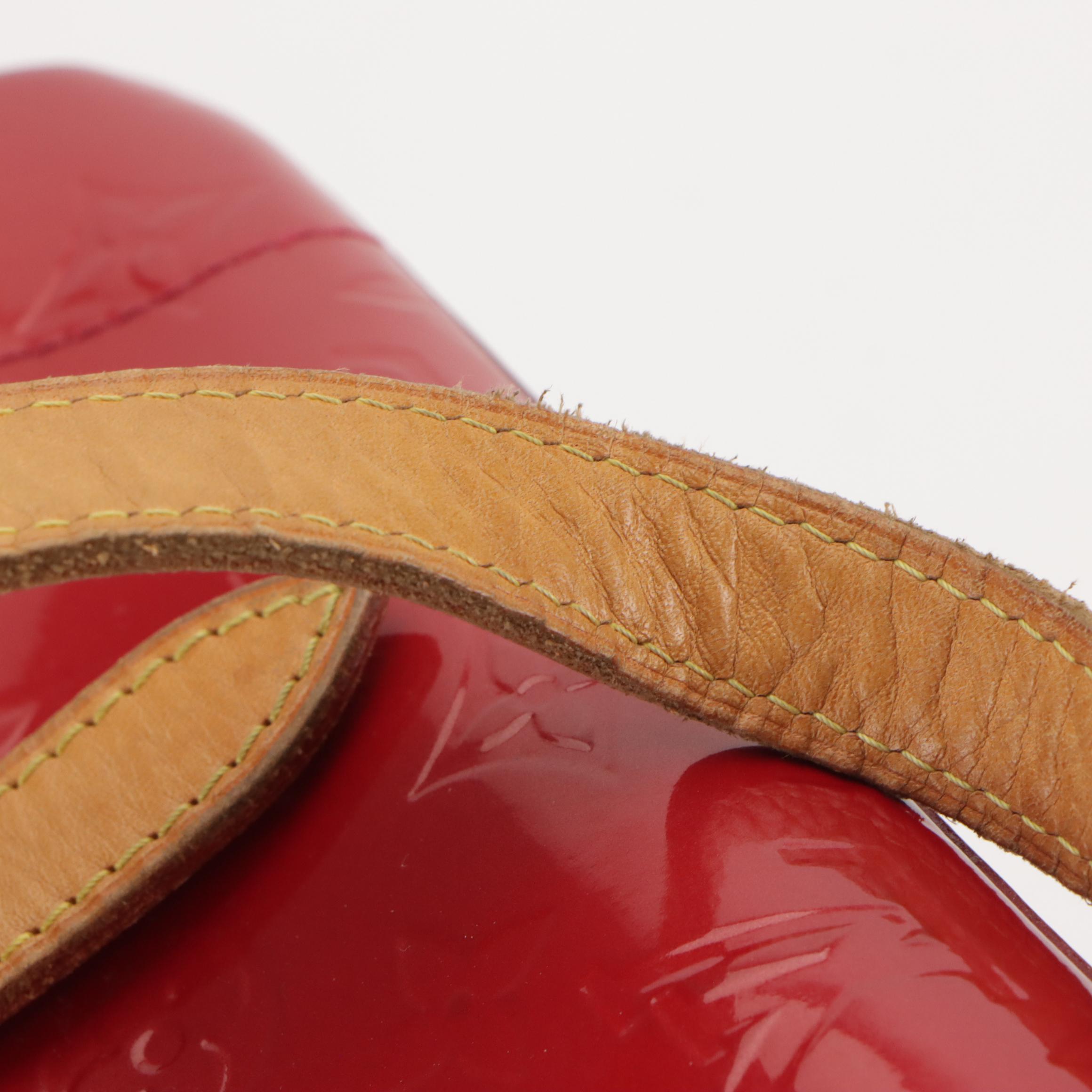 Louis Vuitton Rosewood Avenue Shoulder Bag in Red Monogram Vernis Leather