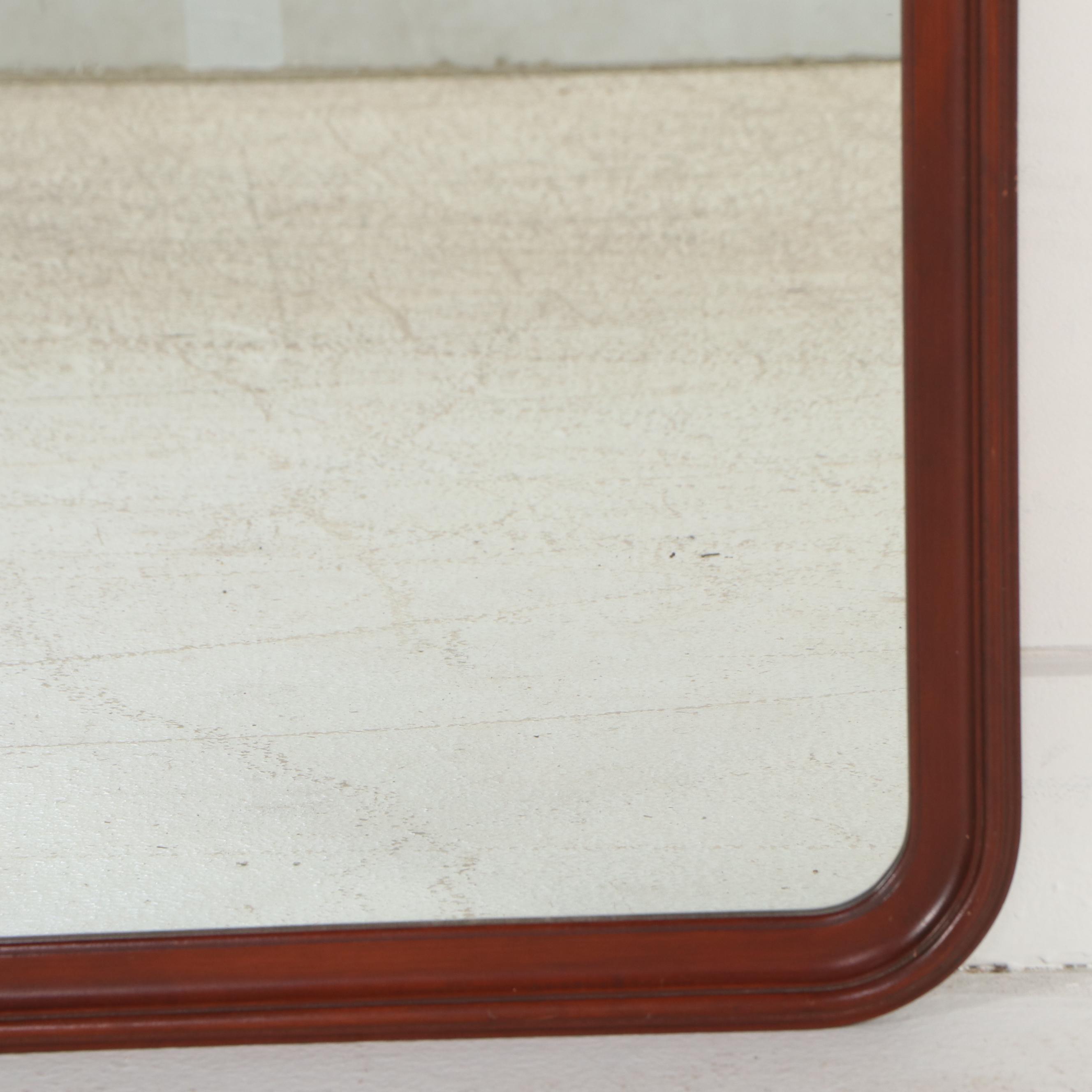Edwardian Style Mahogany Frame Wall Mirror, Mid to Late 20th Century