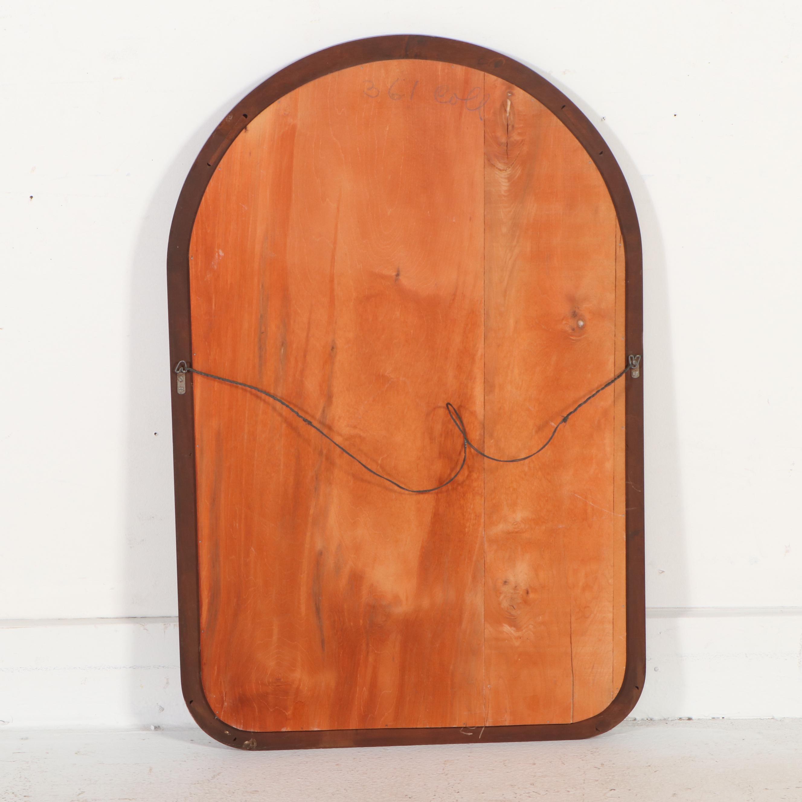 Edwardian Style Mahogany Frame Wall Mirror, Mid to Late 20th Century