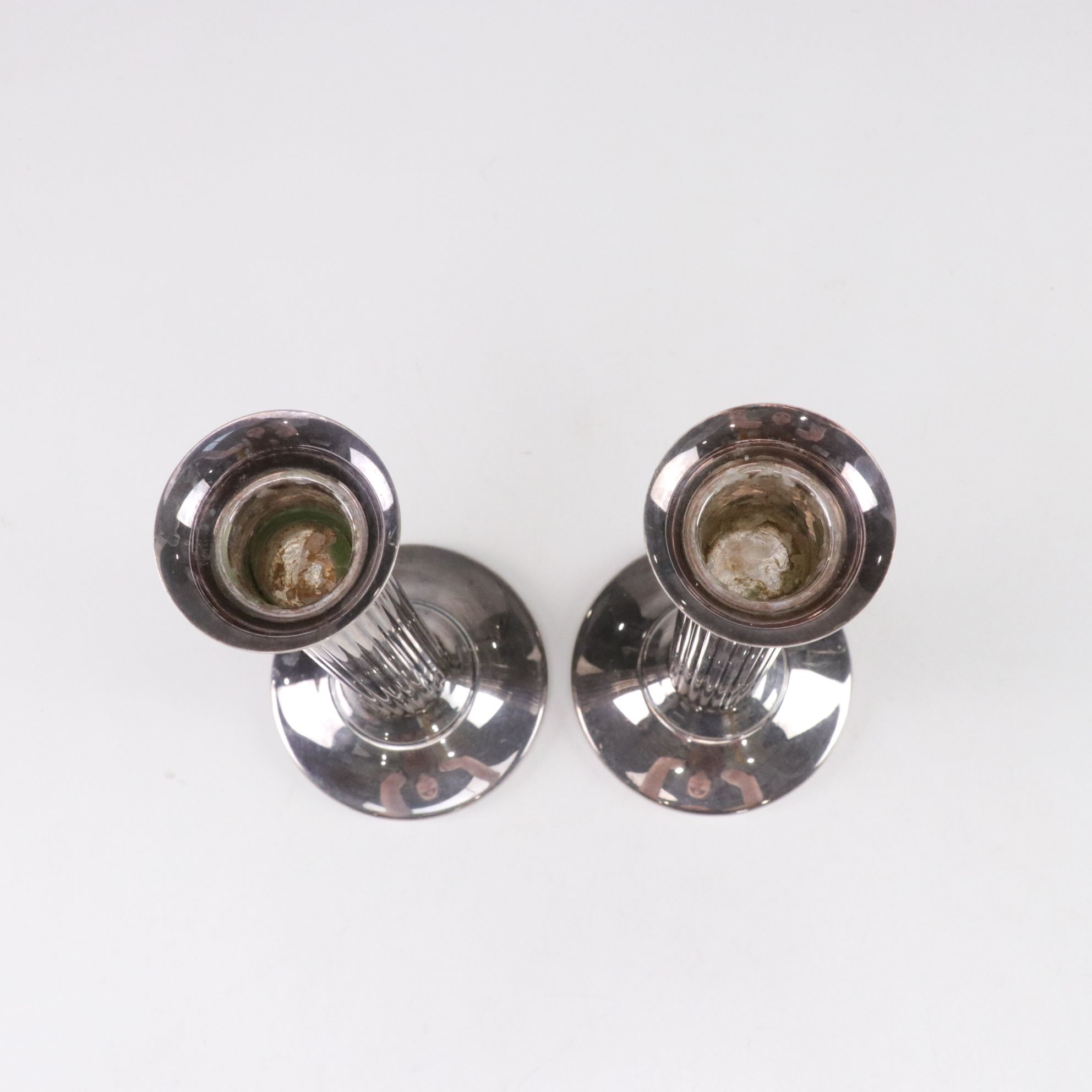 Cartier Silver Plate & Lapis Lazuli Candle Holders & Dish