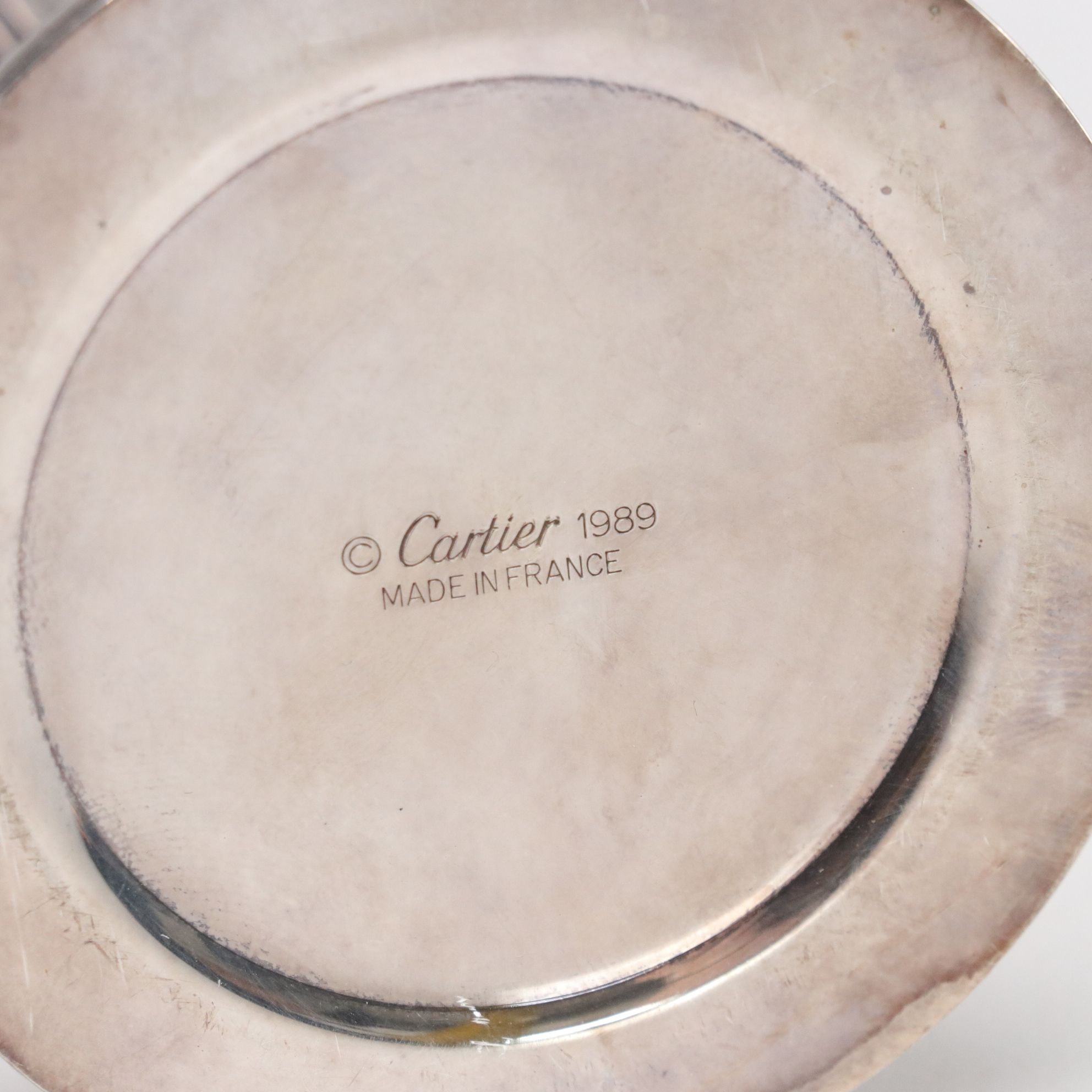 Cartier Silver Plate & Lapis Lazuli Candle Holders & Dish