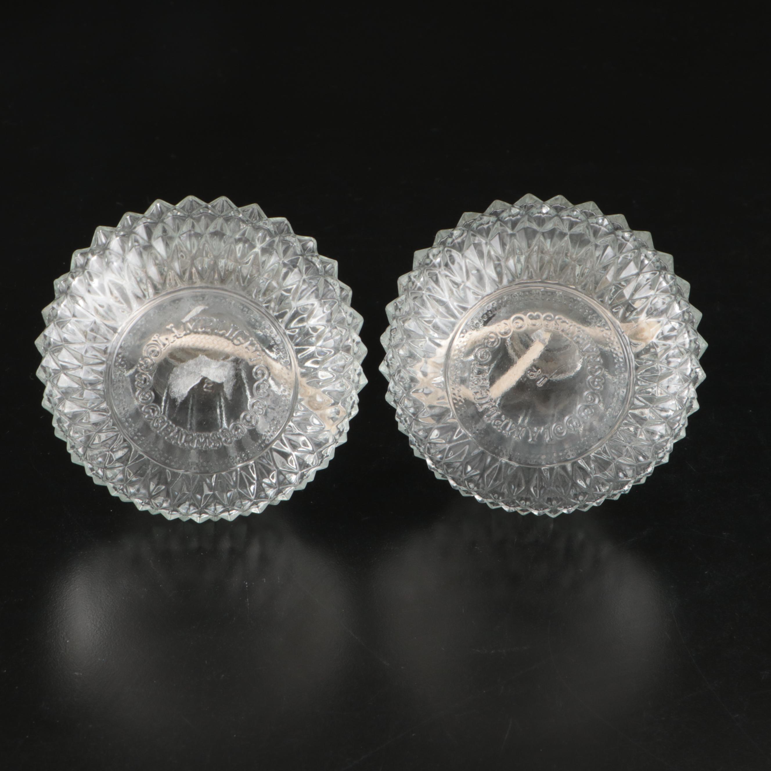 Towle Silver Plate Vanity Set with Linder Alarm Clock and Farms Glass Oil Lamps