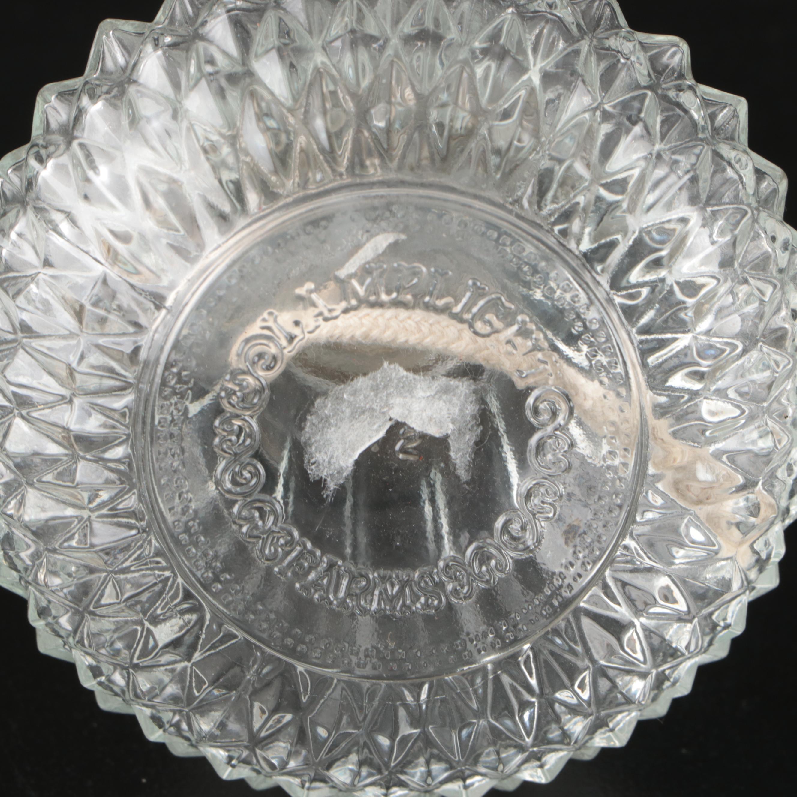 Towle Silver Plate Vanity Set with Linder Alarm Clock and Farms Glass Oil Lamps