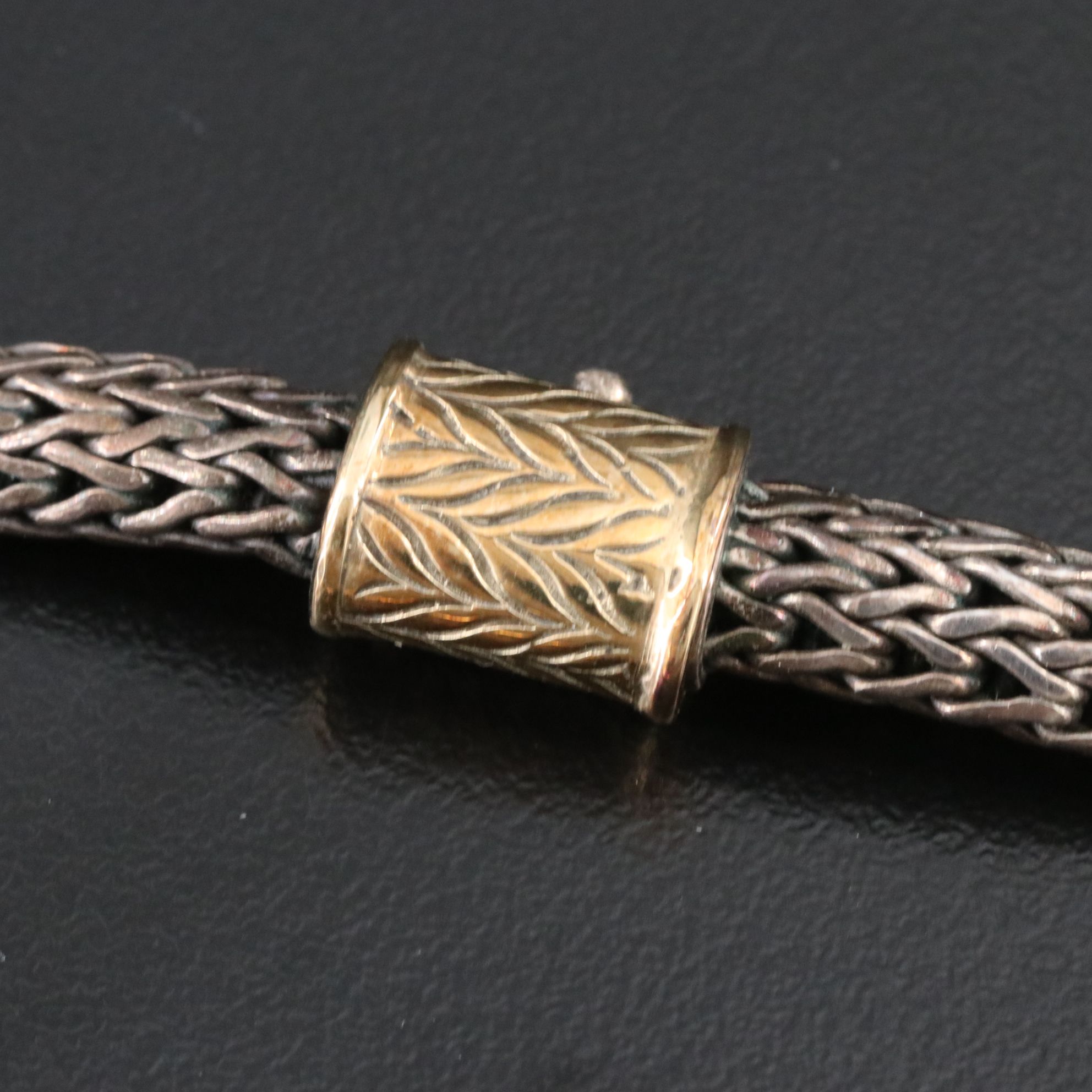 John Hardy Dayak Sterling and 18K Slide Pendant with Classic Chain Necklace