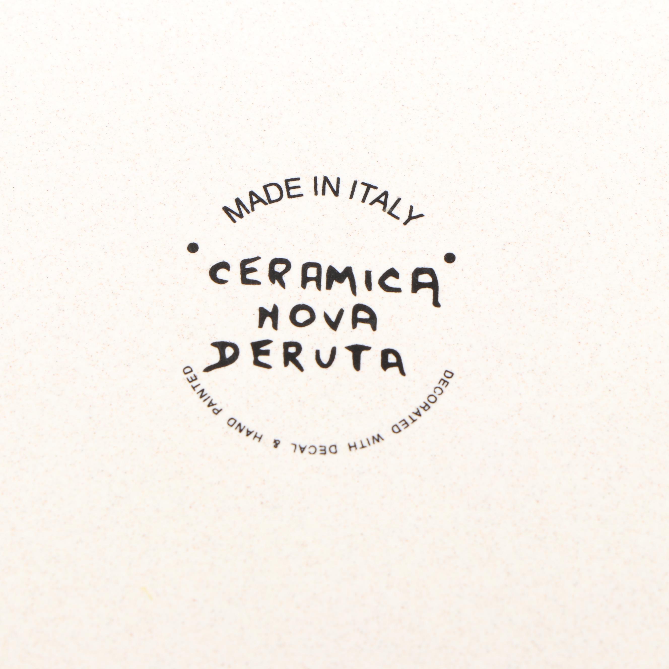 Italian Ceramica Nova Deruta Majolica  Portrait Plate