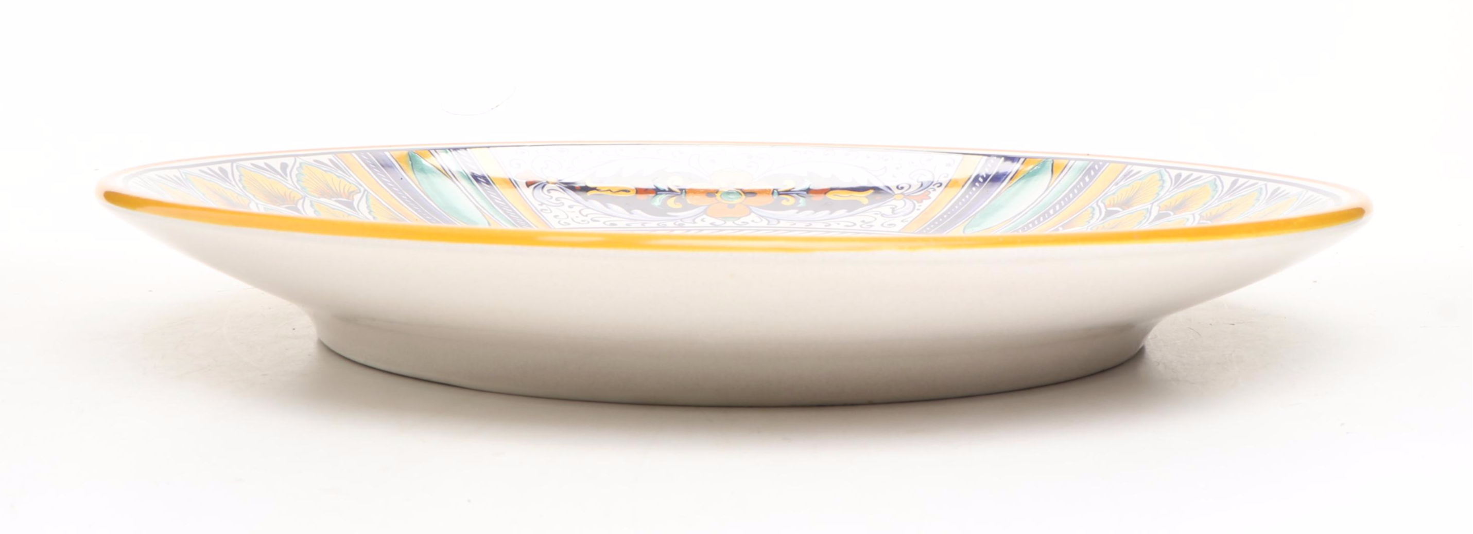 Italian Ceramica Nova Deruta Majolica  Portrait Plate